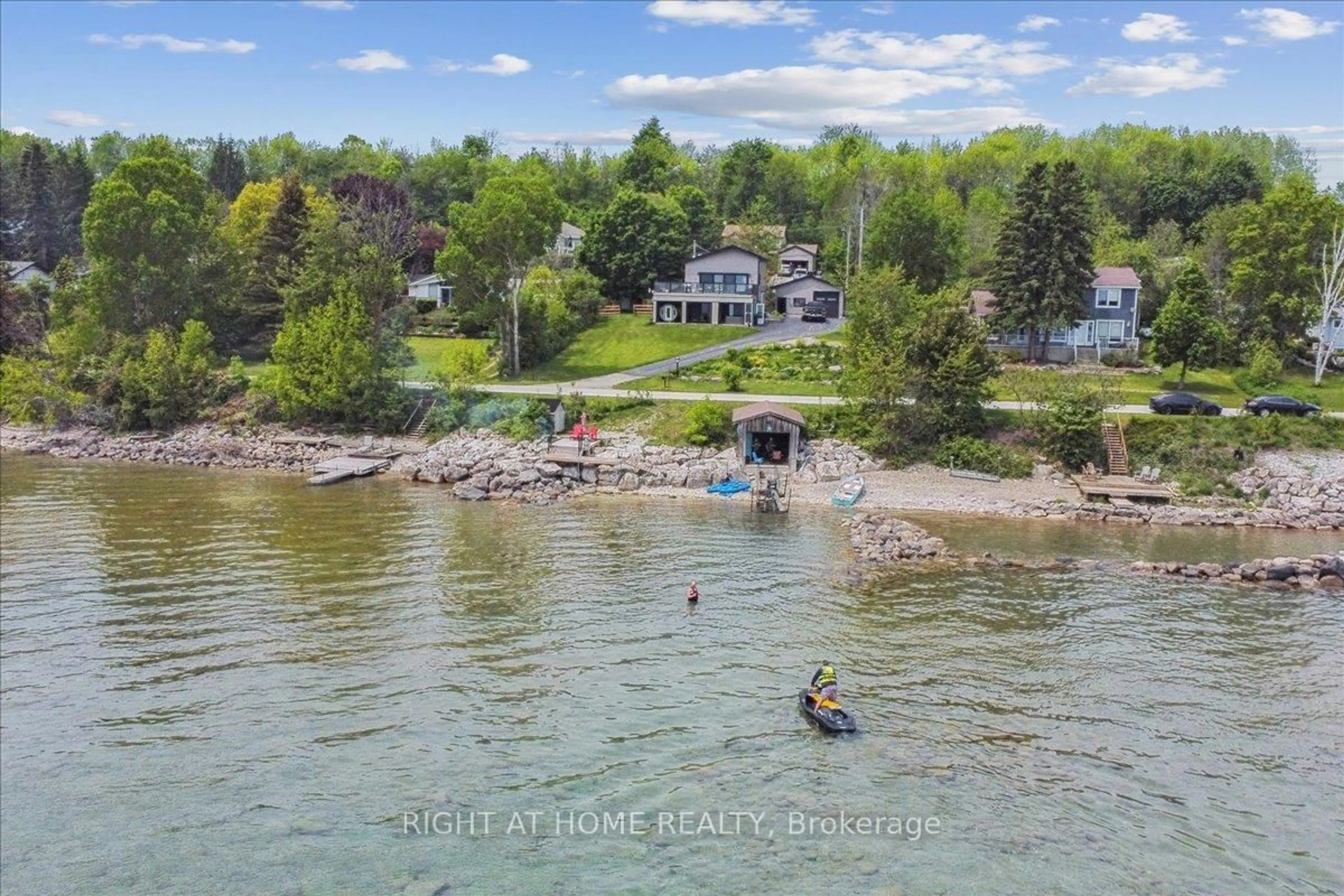 A pic from outside/outdoor area/front of a property/back of a property/a pic from drone, water/lake/river/ocean view for 339520 PRESQU'ILE Rd, Georgian Bluffs Ontario N0H 2T0