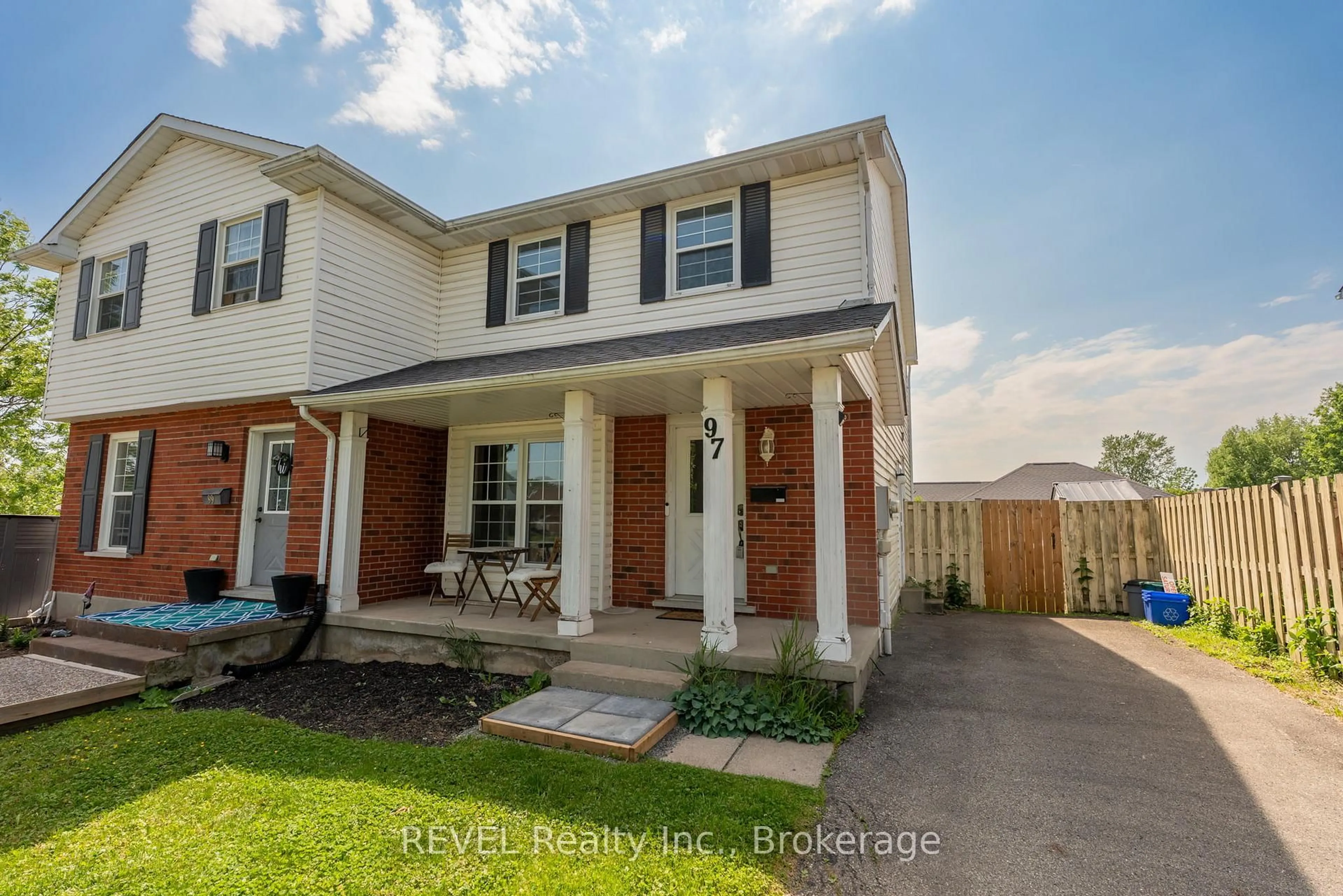 Home with brick exterior material, street for 97 Aquador Dr, Welland Ontario L3C 5S5