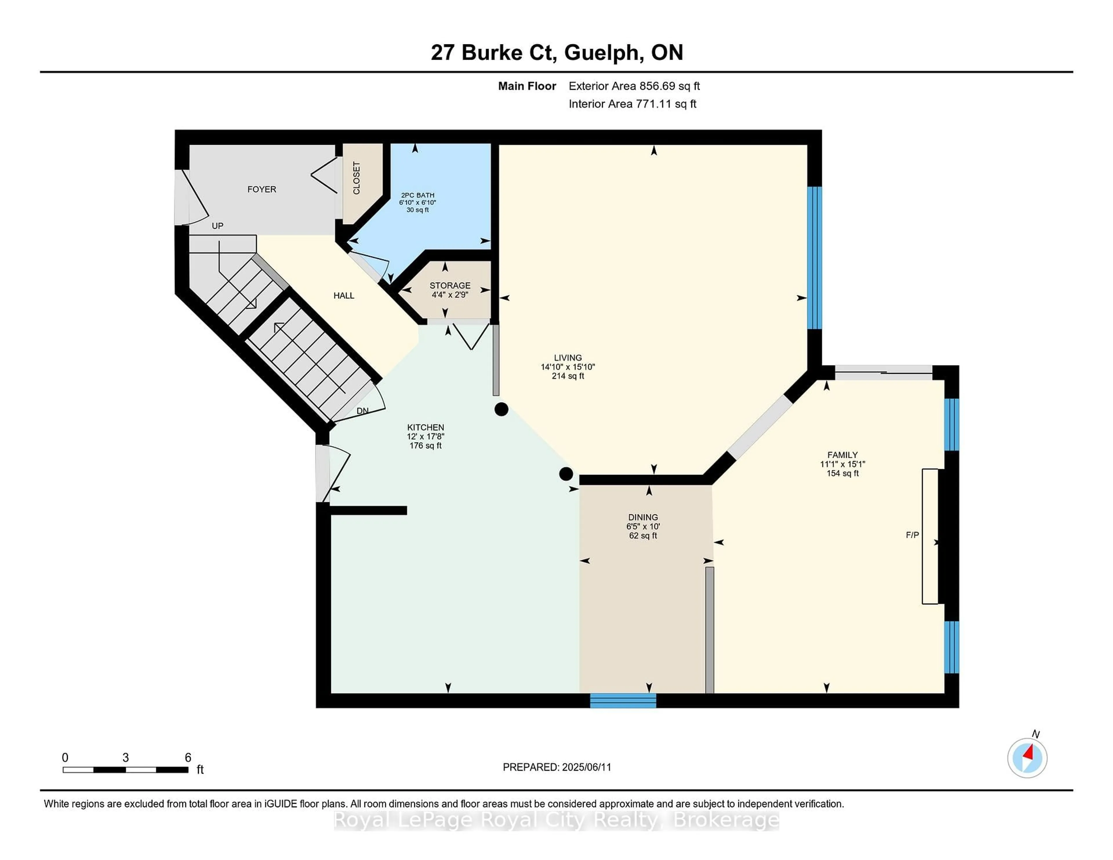 Floor plan for 27 Burke Crt, Guelph Ontario N1L 1J2