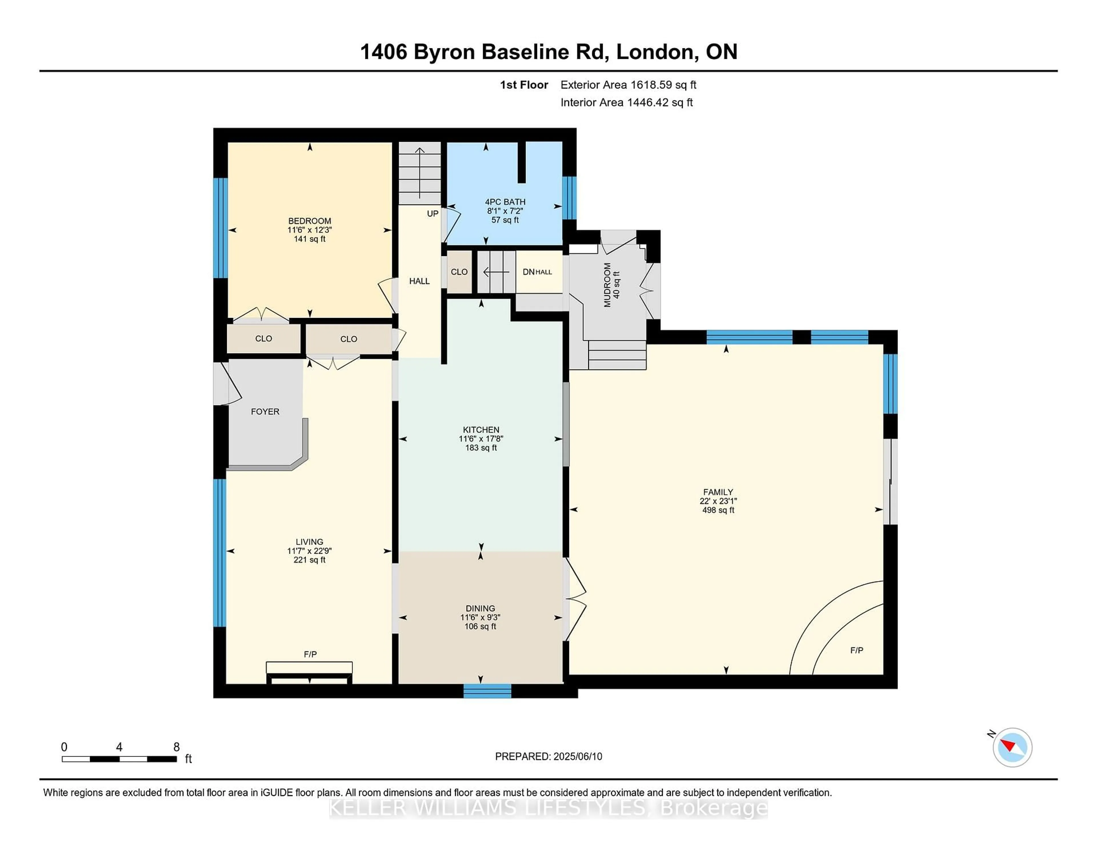 Floor plan for 1406 Byron Baseline Rd, London South Ontario N6K 2E8