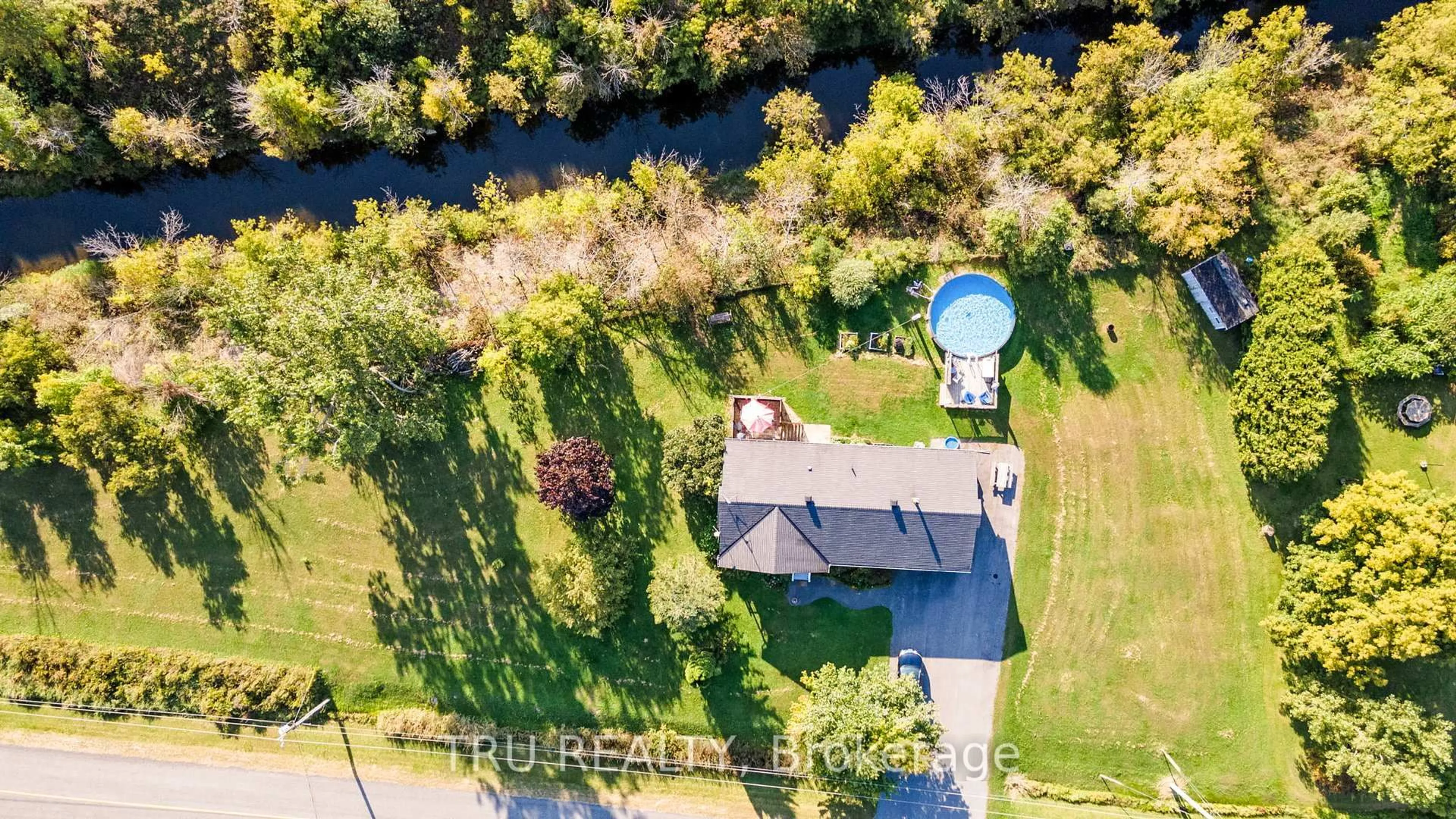 A pic from outside/outdoor area/front of a property/back of a property/a pic from drone, water/lake/river/ocean view for 1668 Groves Rd, Russell Ontario K4R 1E5