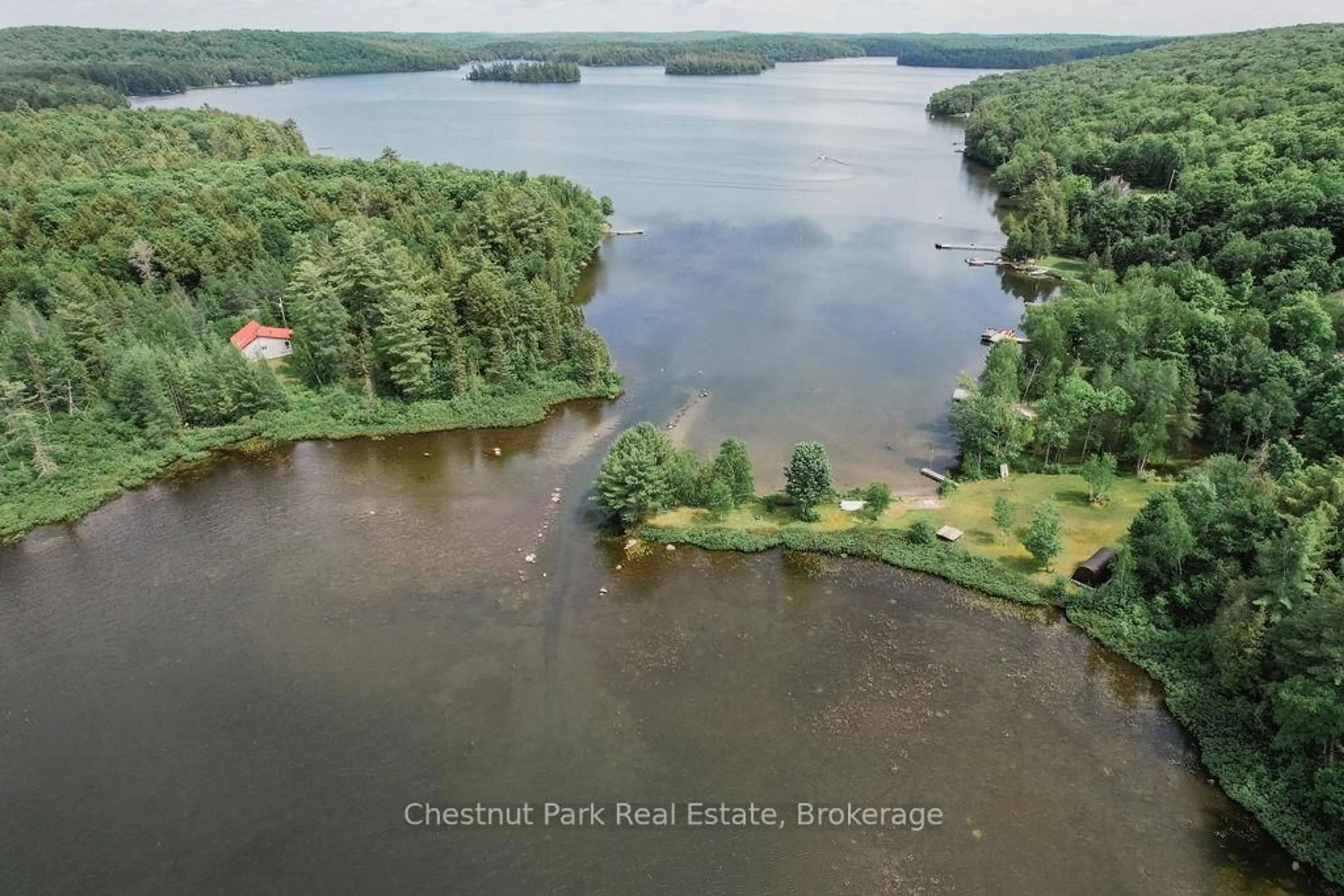 A pic from outside/outdoor area/front of a property/back of a property/a pic from drone, water/lake/river/ocean view for 893 Relative Rd, Armour Ontario P0A 1C0
