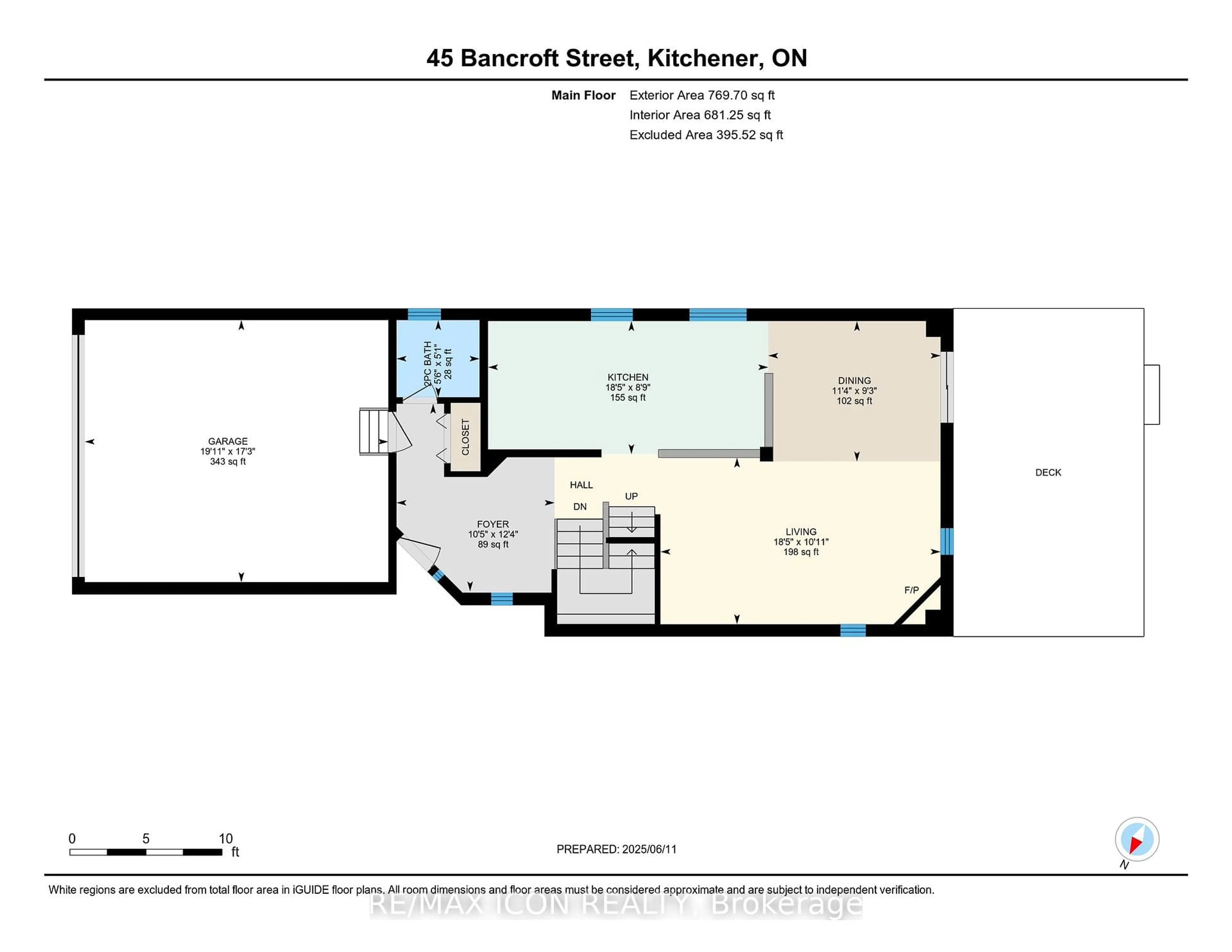 Floor plan for 45 Bancroft St, Kitchener Ontario N2A 4E4