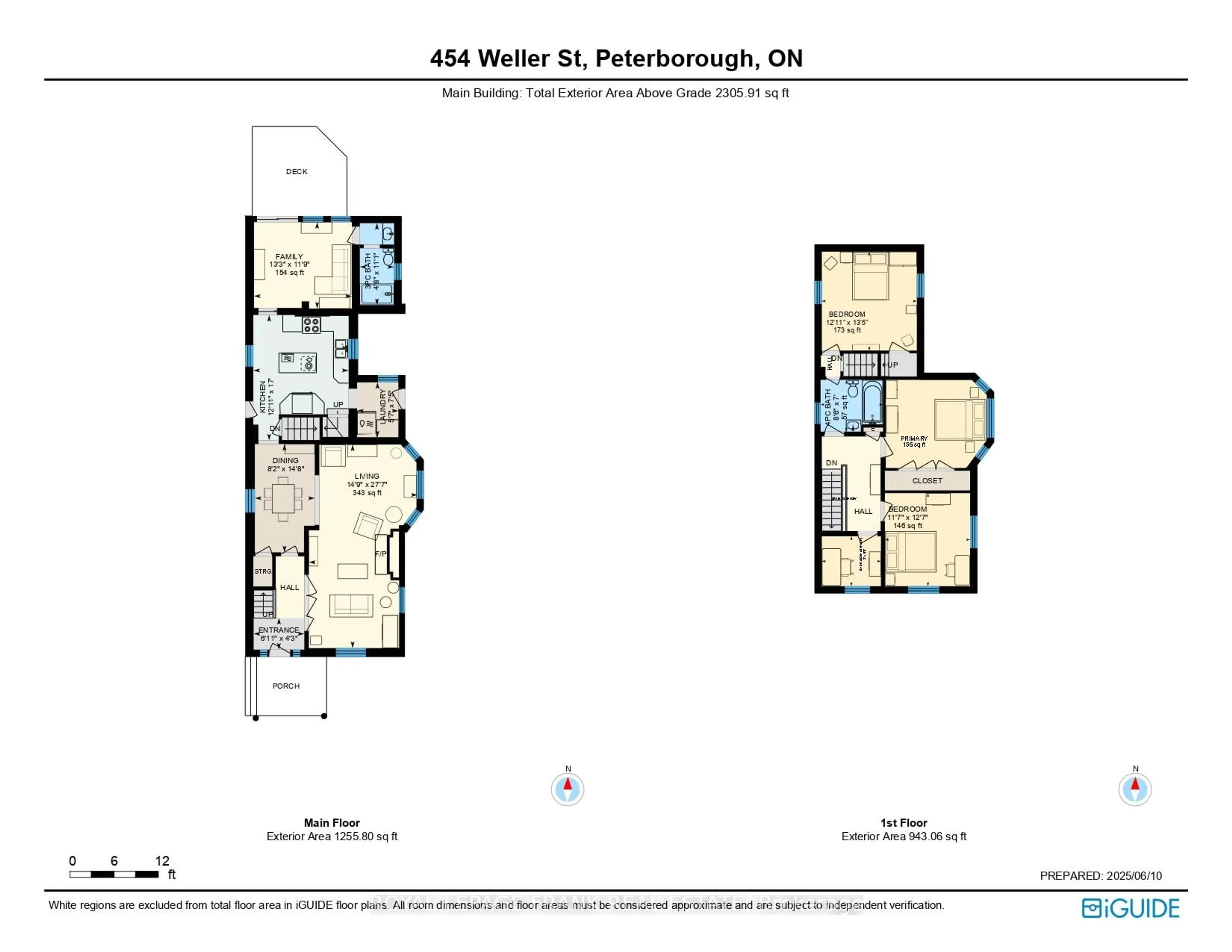 Floor plan for 454 Weller St, Peterborough Central Ontario K9H 2N6
