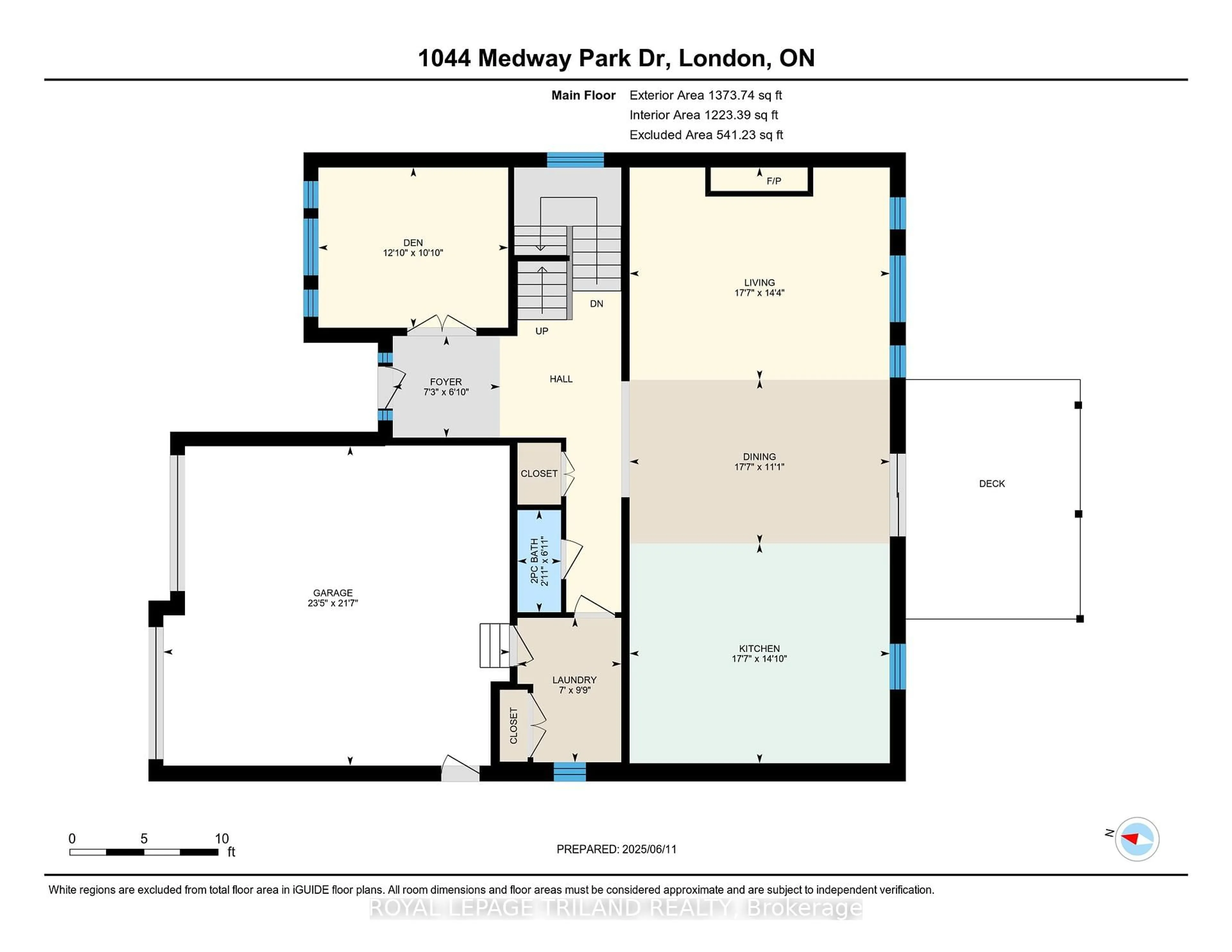 Floor plan for 1044 Medway Park Dr, London North Ontario N6G 0E4