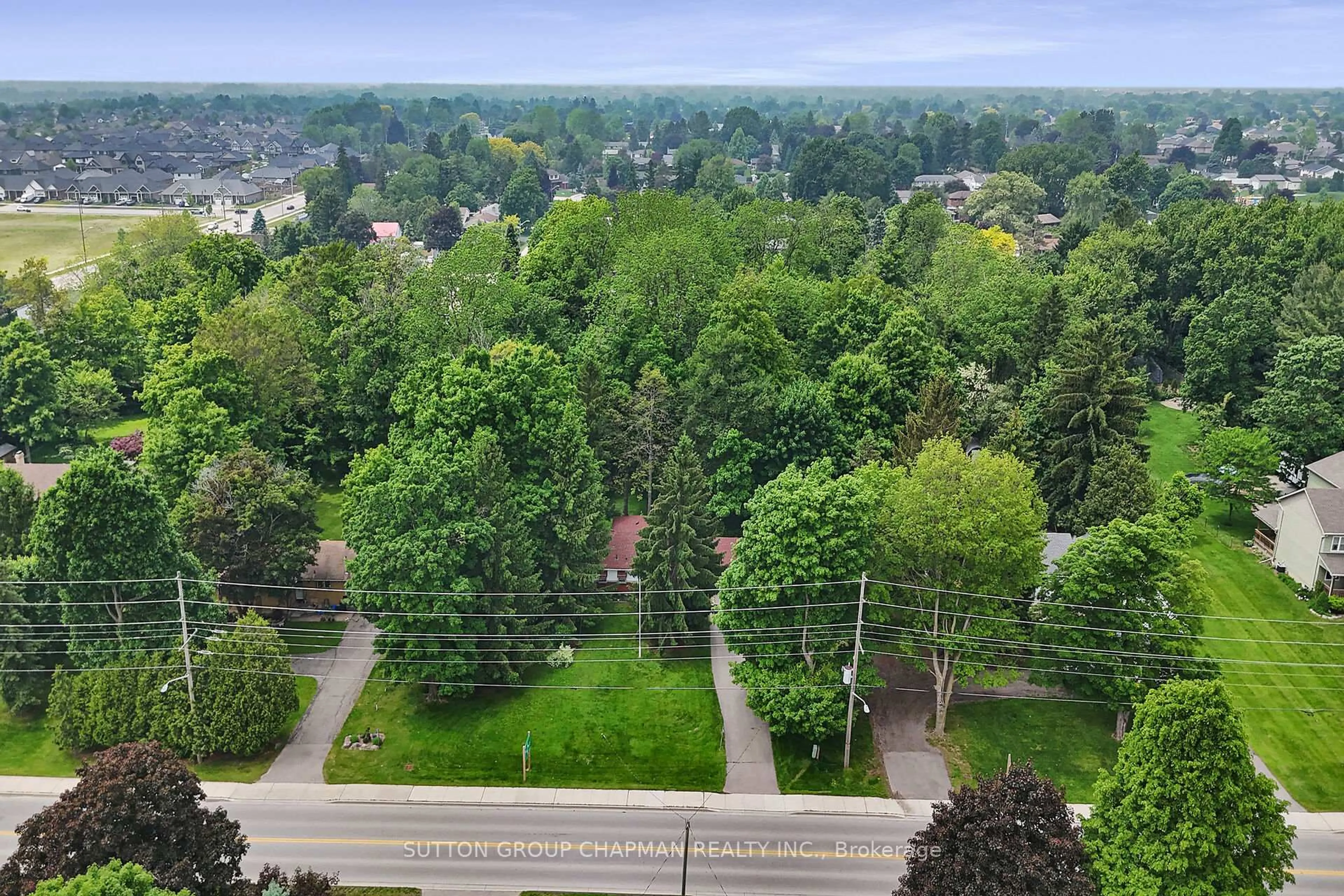 A pic from outside/outdoor area/front of a property/back of a property/a pic from drone, forest/trees view for 227 Centennial Ave, Central Elgin Ontario N5R 5B4