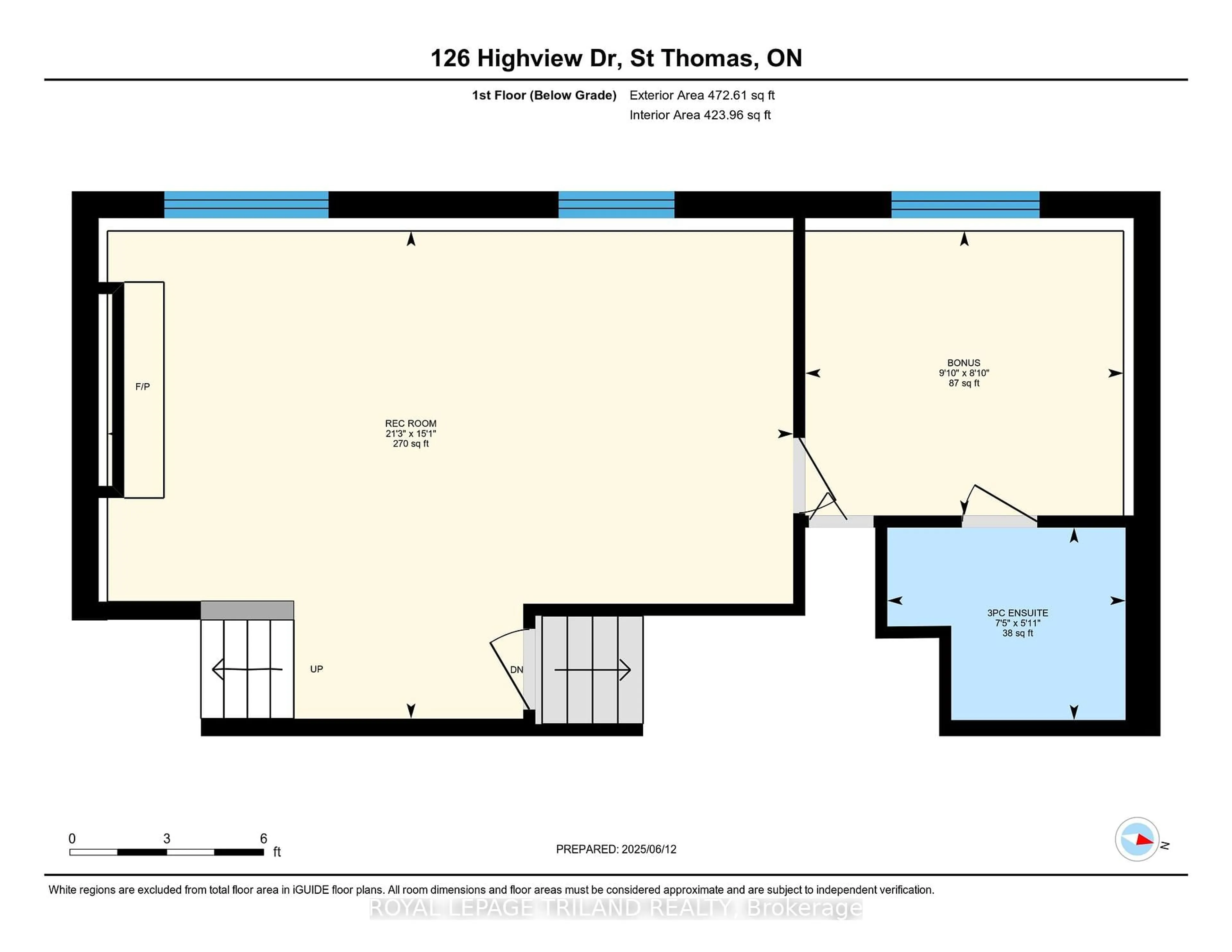 Floor plan for 126 Highview Dr, St. Thomas Ontario N5R 5R4