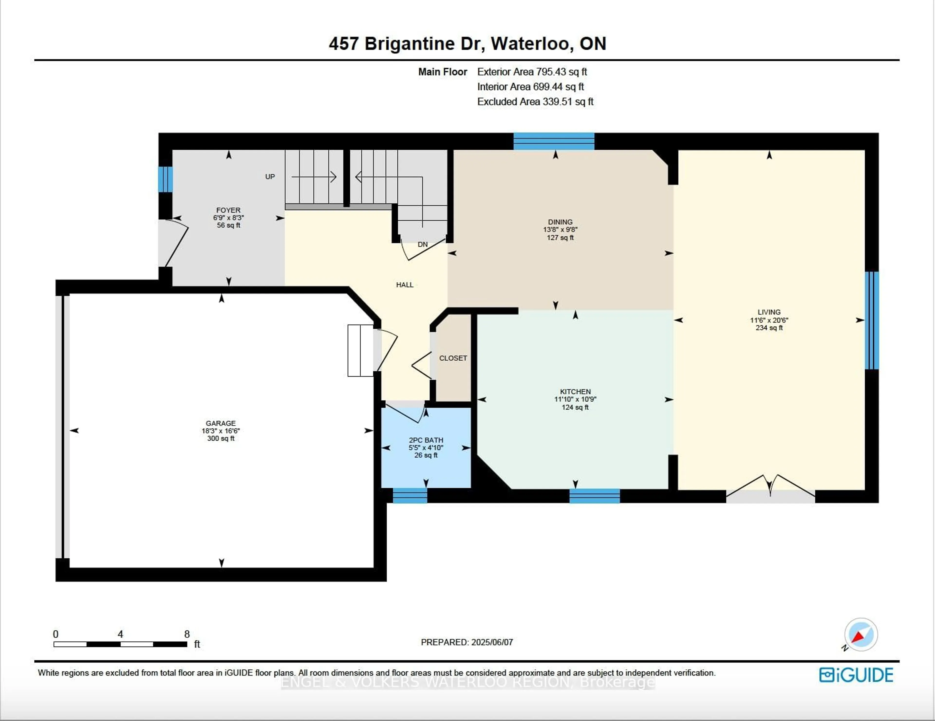 Floor plan for 457 Brigantine Dr, Waterloo Ontario N2K 4A1