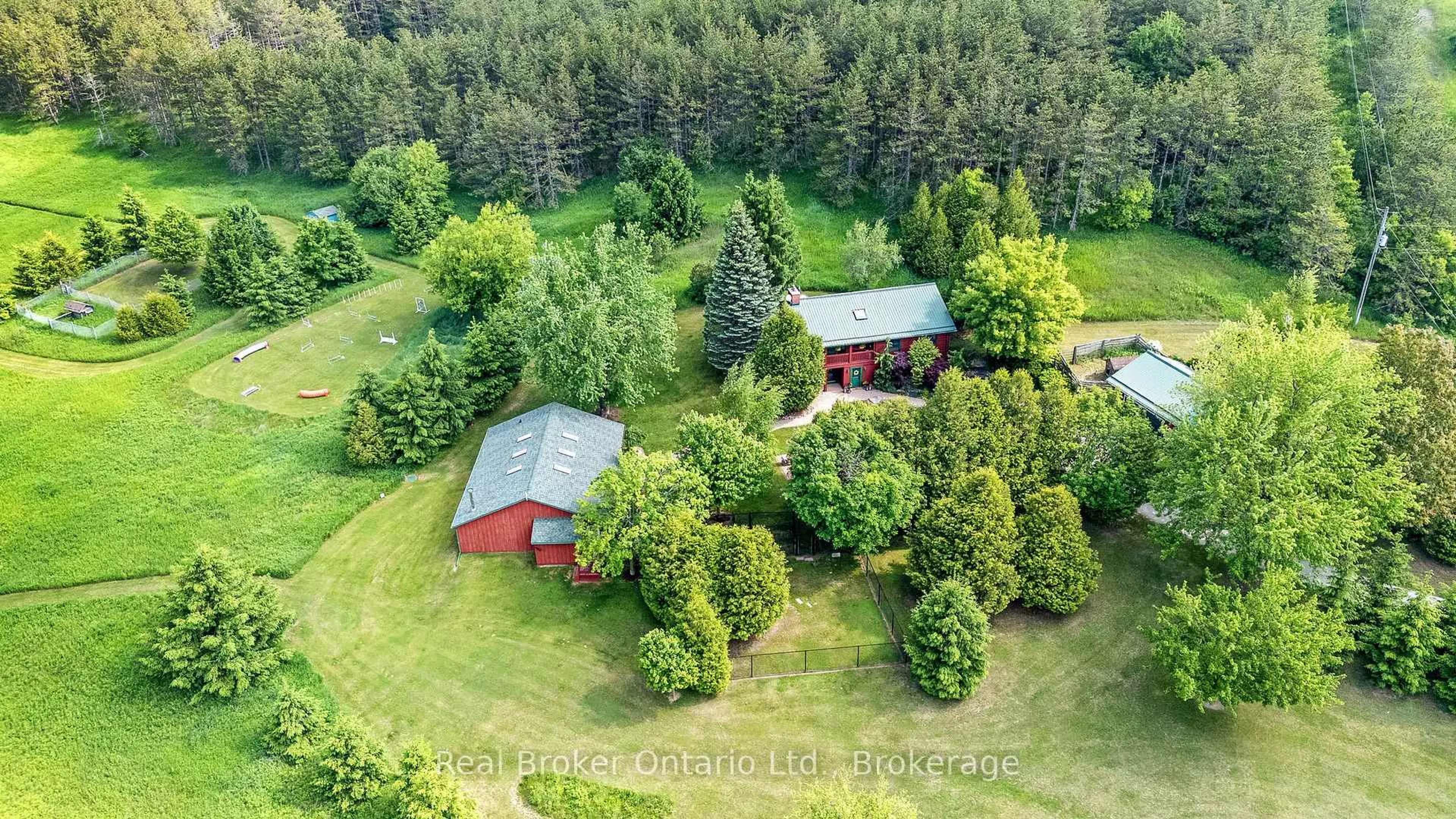 A pic from outside/outdoor area/front of a property/back of a property/a pic from drone, forest/trees view for 9126 Sideroad 27, Erin Ontario L0N 1N0
