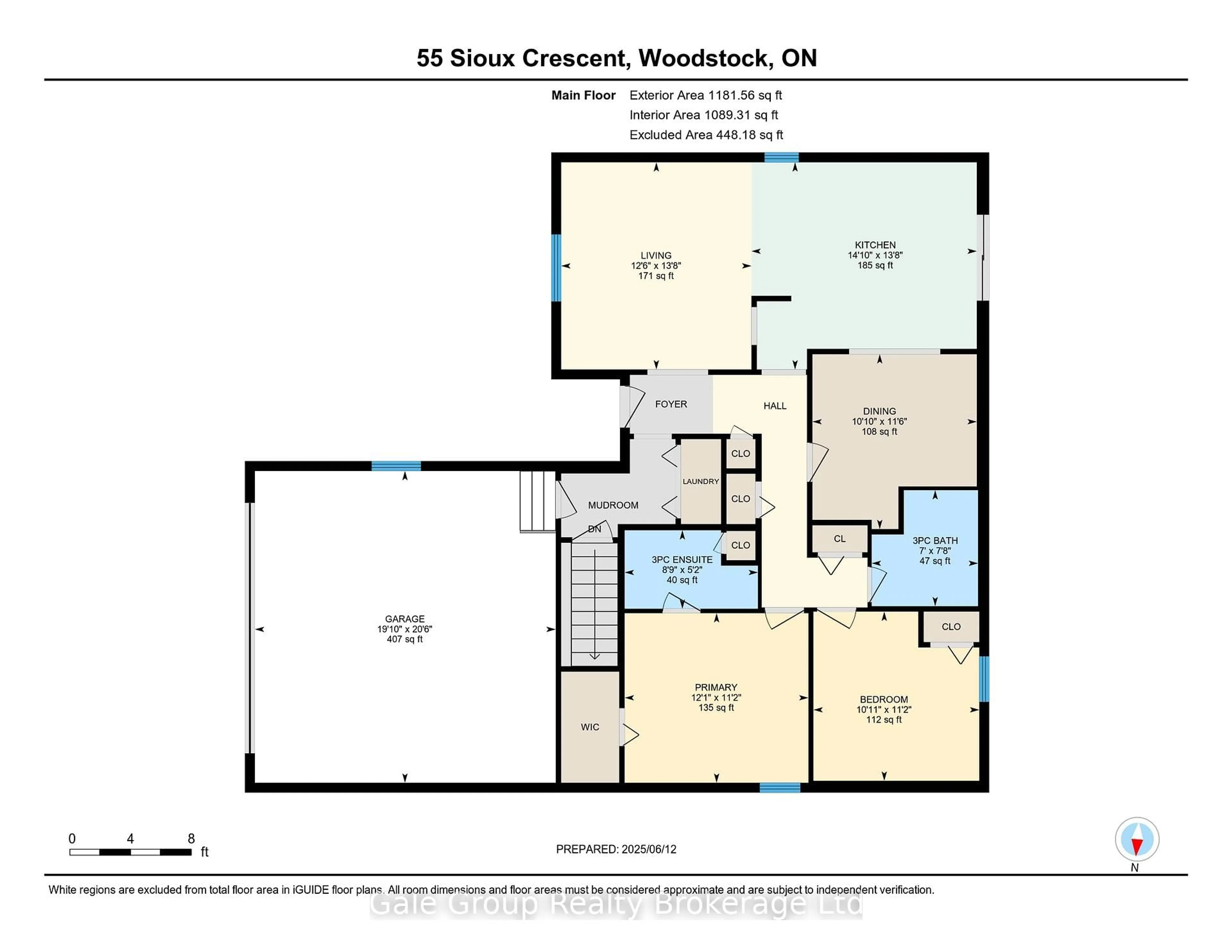 Floor plan for 55 Sioux Cres, Woodstock Ontario N4T 1G3