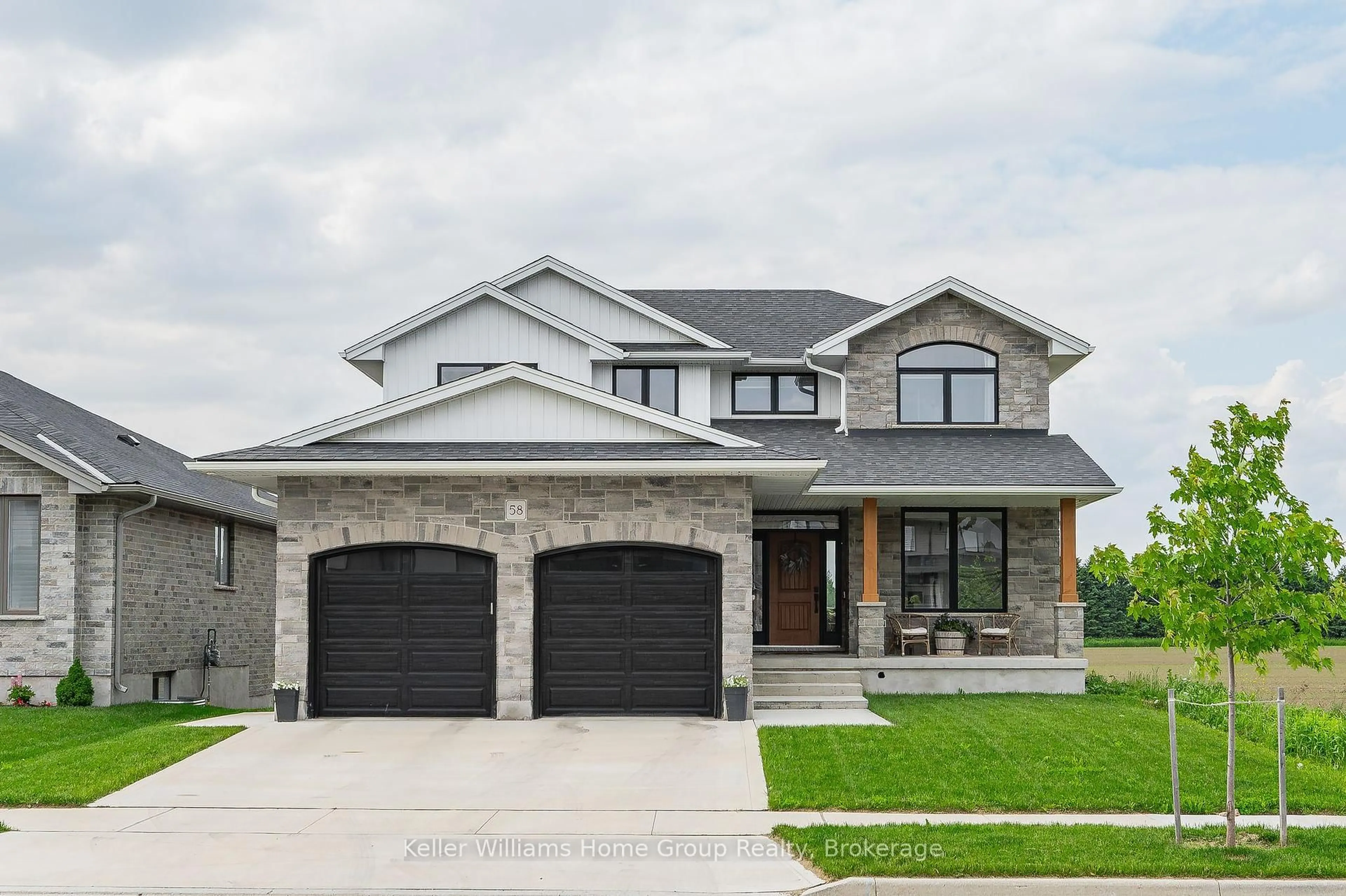 Home with brick exterior material, street for 58 Rea Dr, Centre Wellington Ontario N1M 0J1