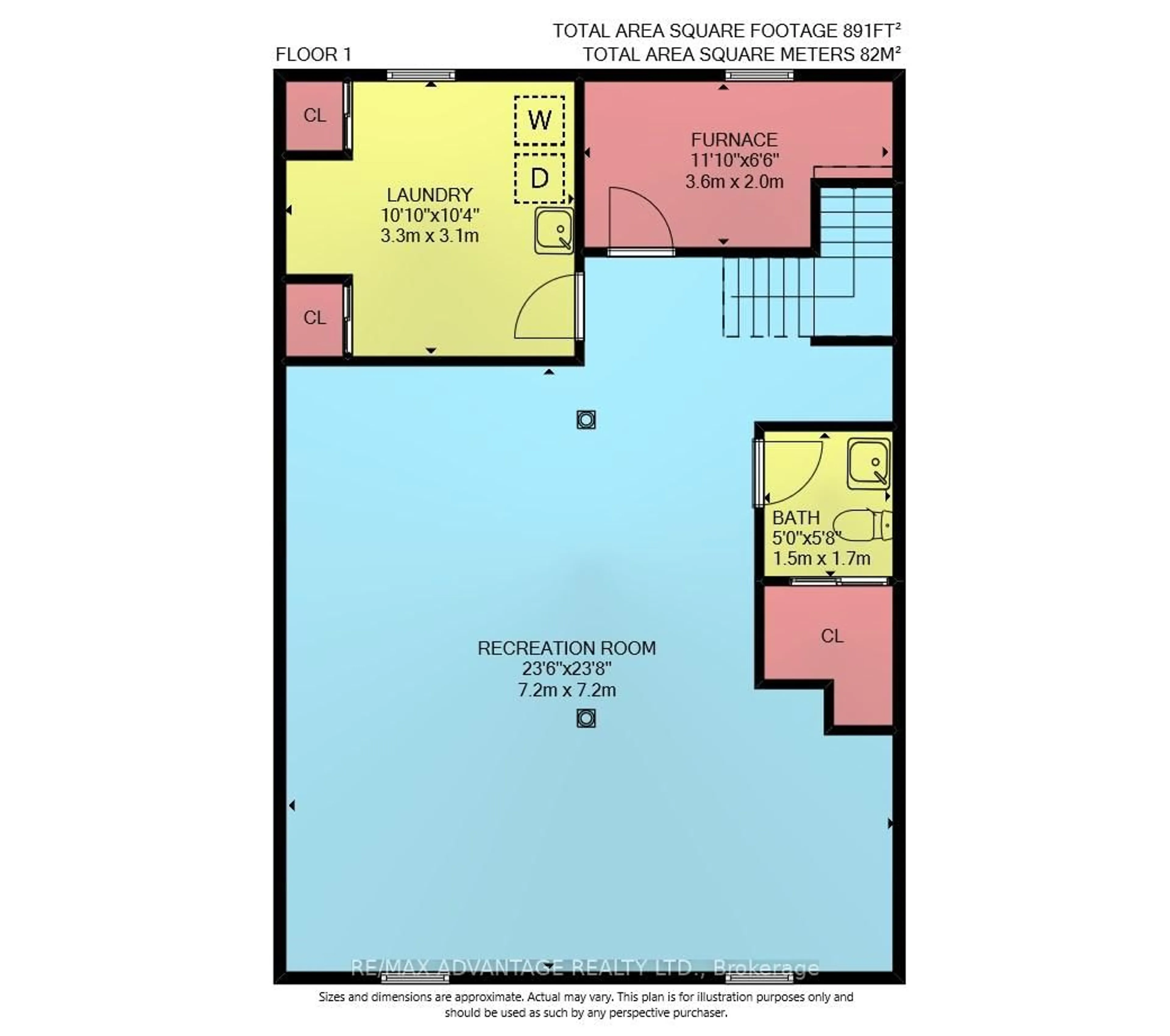 Floor plan for 1824 Avalon St, London East Ontario N5W 3G8