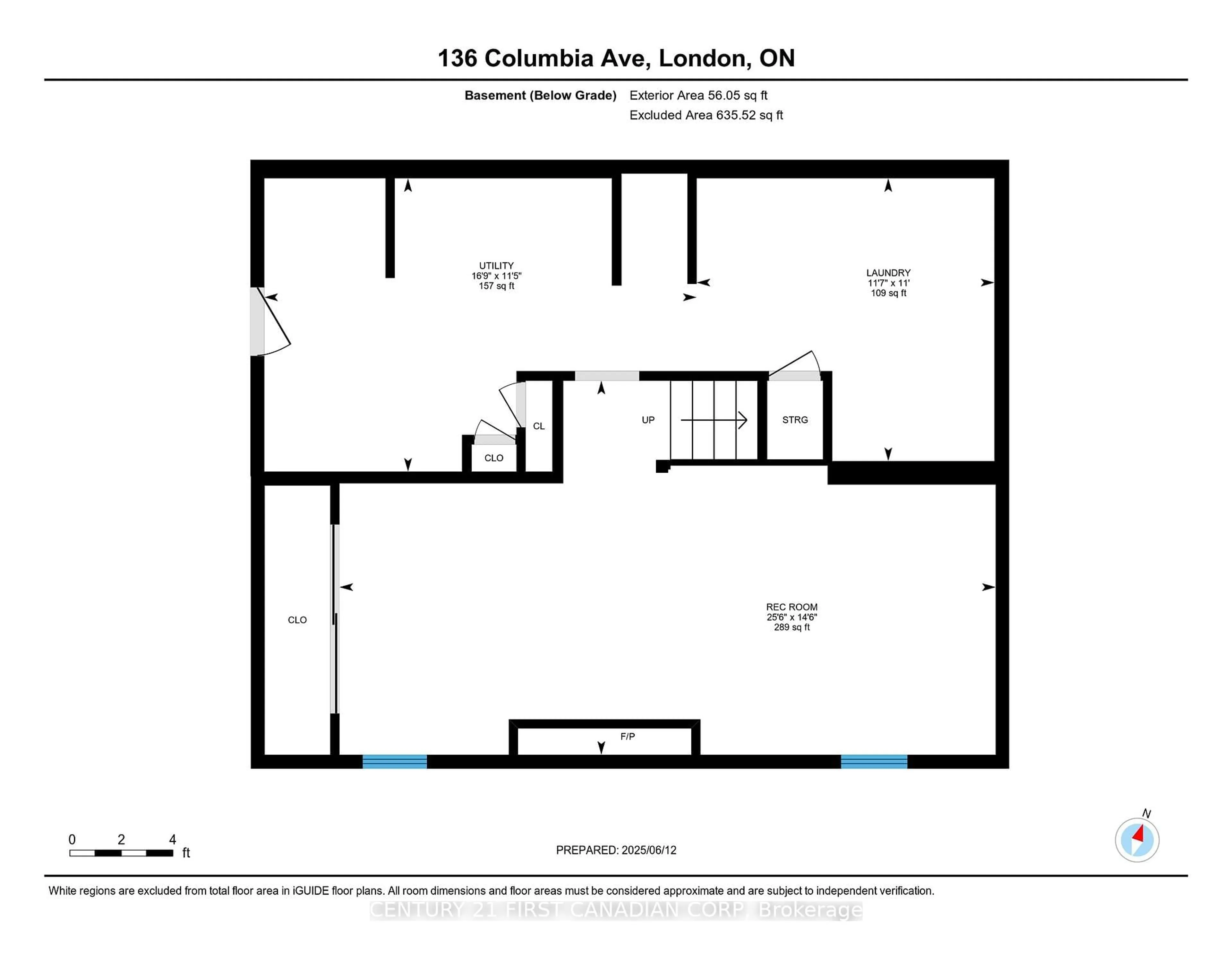 Floor plan for 136 Columbia Ave, London North Ontario N6H 2K4