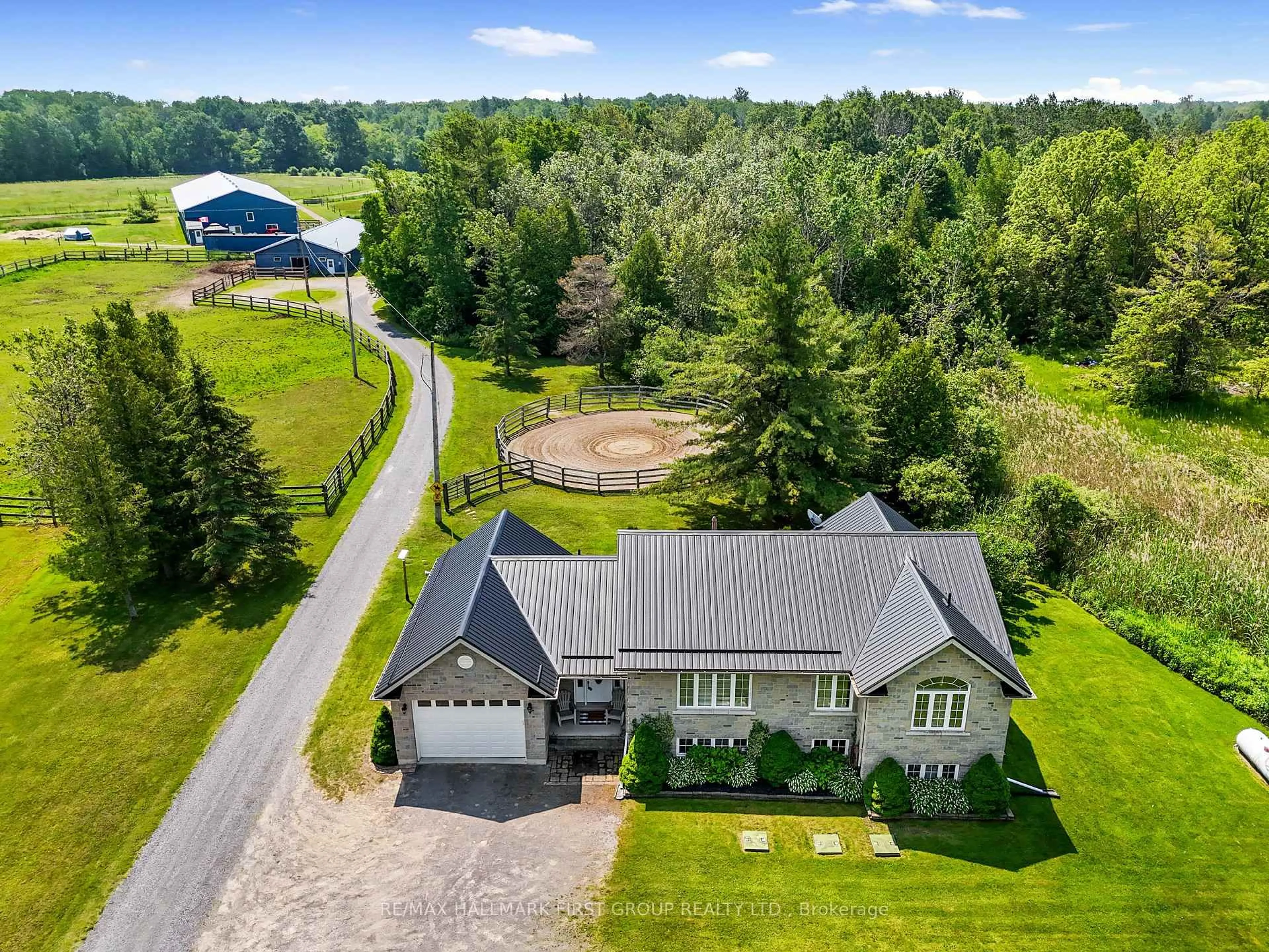 A pic from outside/outdoor area/front of a property/back of a property/a pic from drone, water/lake/river/ocean view for 13715 County 2 Rd, Cramahe Ontario K0K 1S0