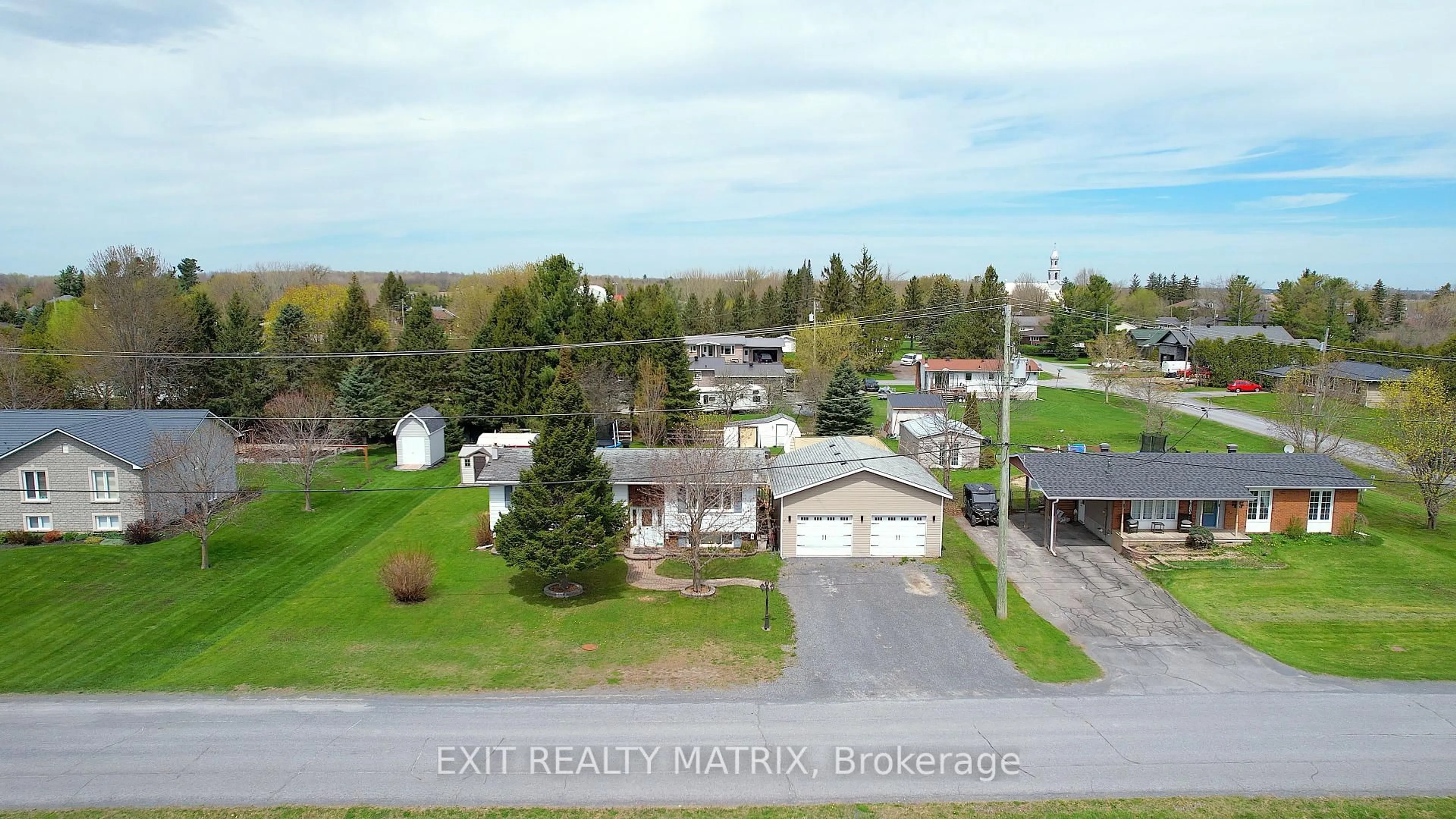 A pic from outside/outdoor area/front of a property/back of a property/a pic from drone, street for 5 Crysler Station Rd, North Stormont Ontario K0A 1R0