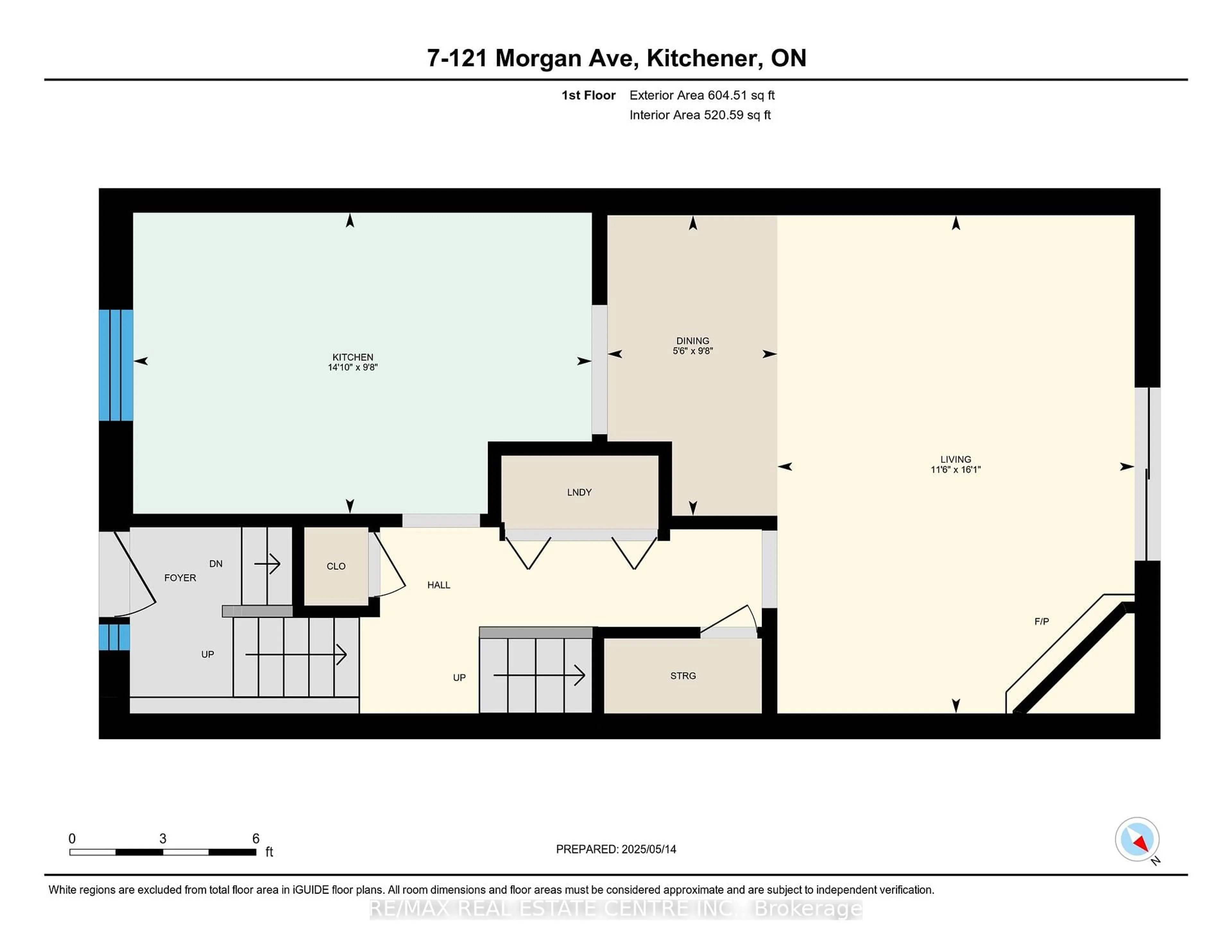 Floor plan for 121 Morgan Ave #7, Kitchener Ontario N2A 2M4