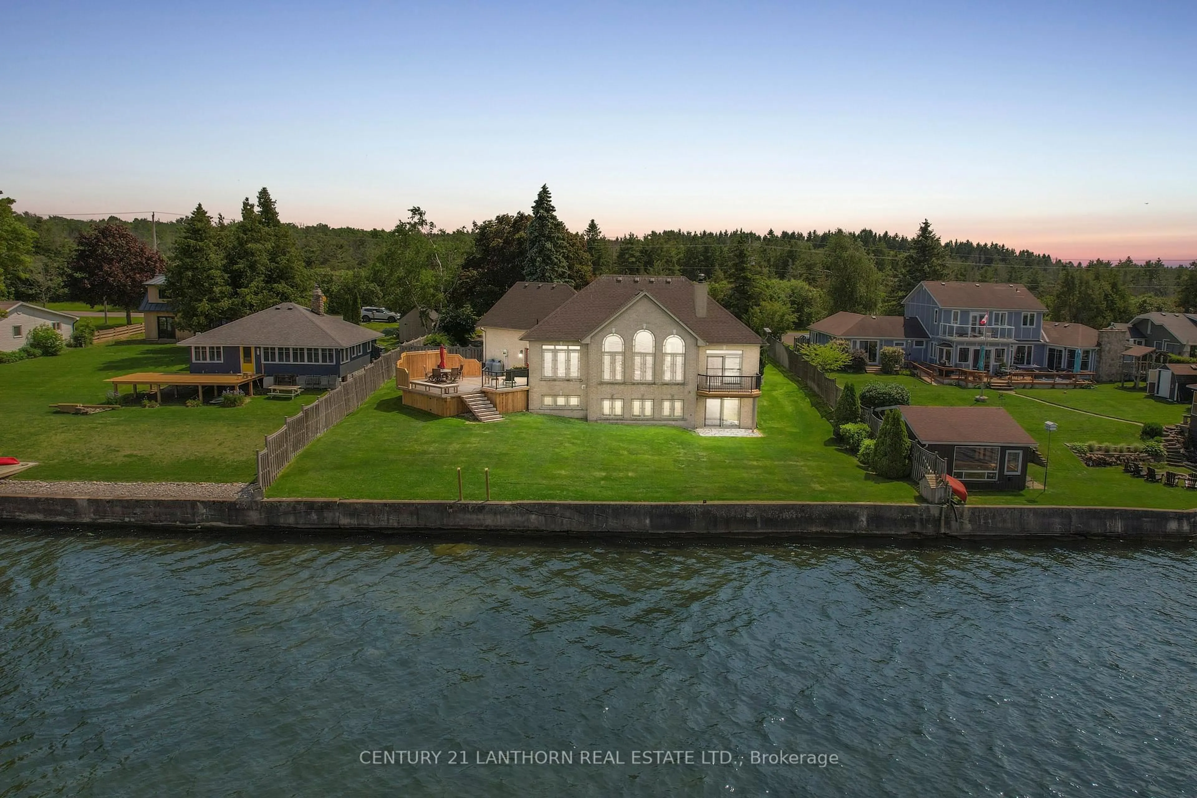 A pic from outside/outdoor area/front of a property/back of a property/a pic from drone, water/lake/river/ocean view for 54 Bayshore Rd, Brighton Ontario K0K 1H0