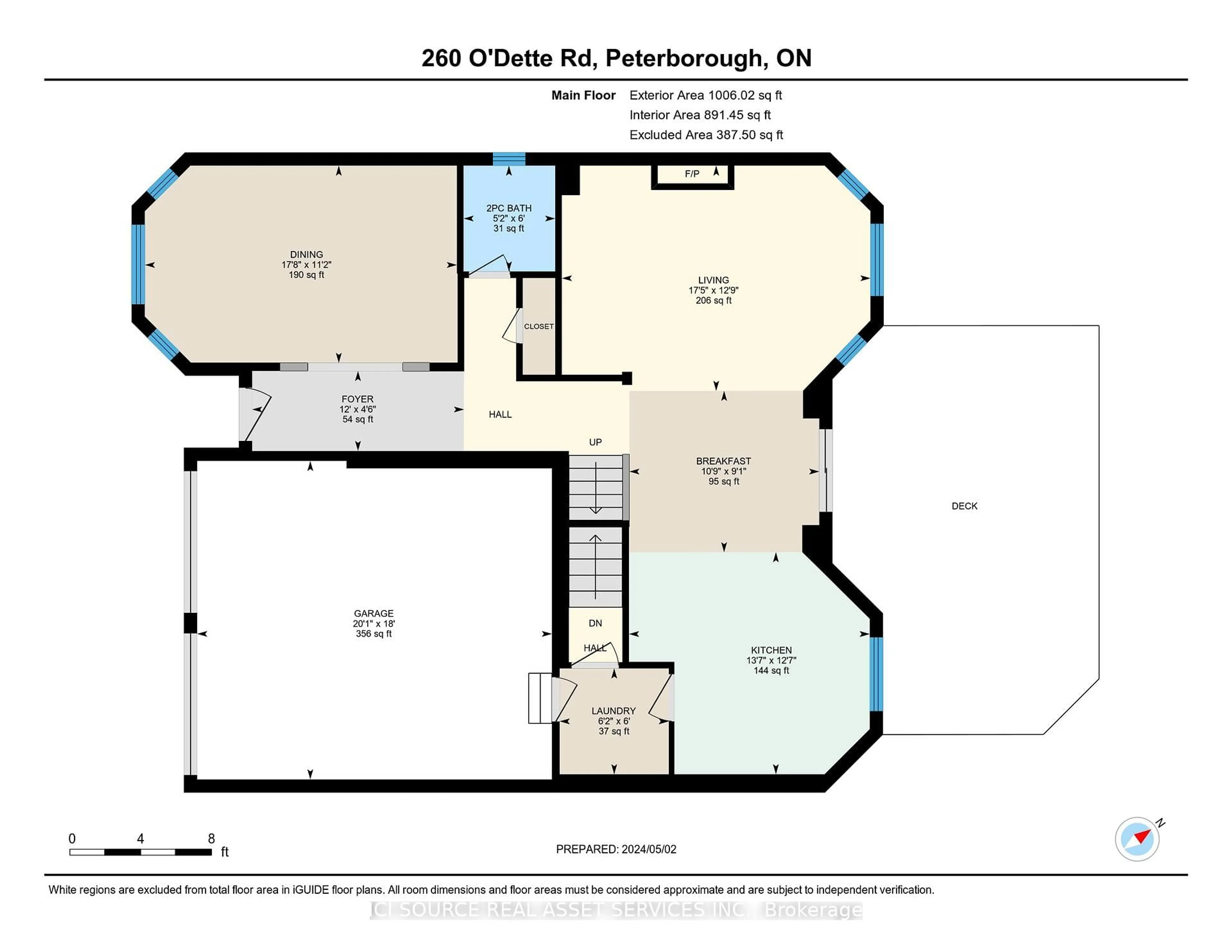 Floor plan for 260 O'DETTE Rd, Peterborough West Ontario K9K 2N8