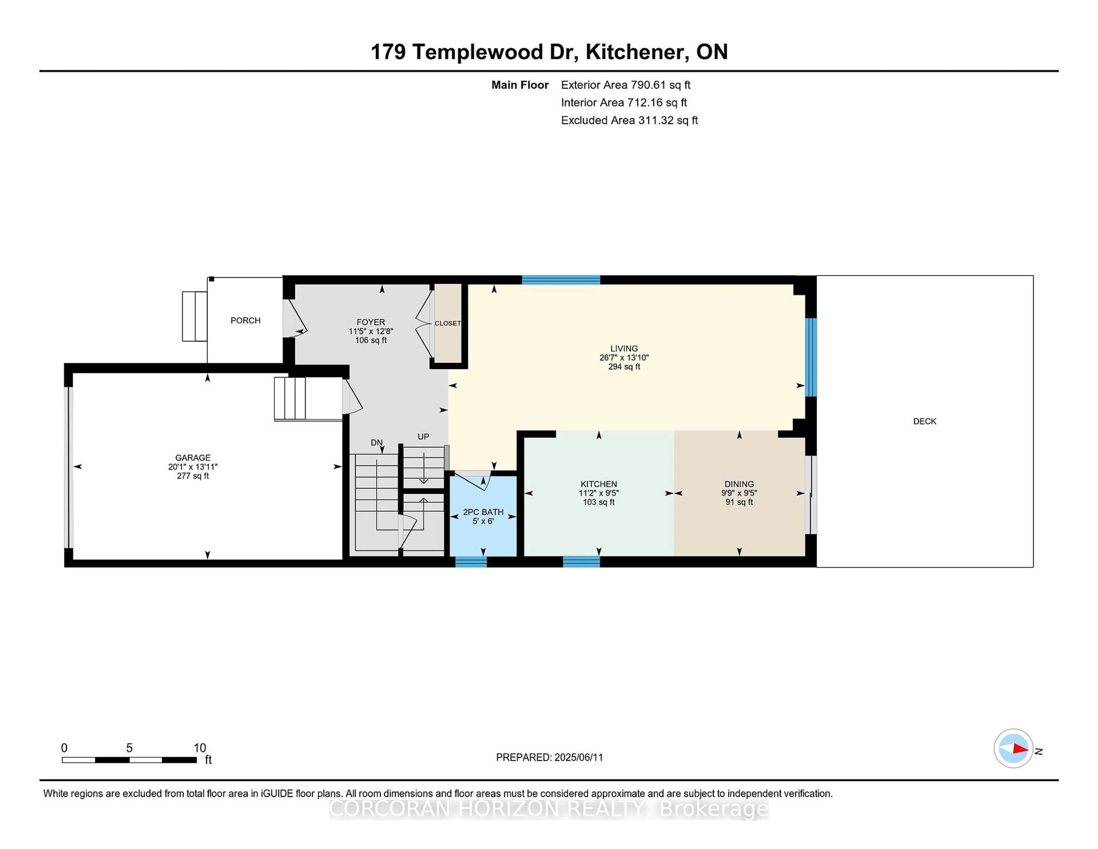 Floor plan for 179 Templewood Dr, Kitchener Ontario N2R 0H5