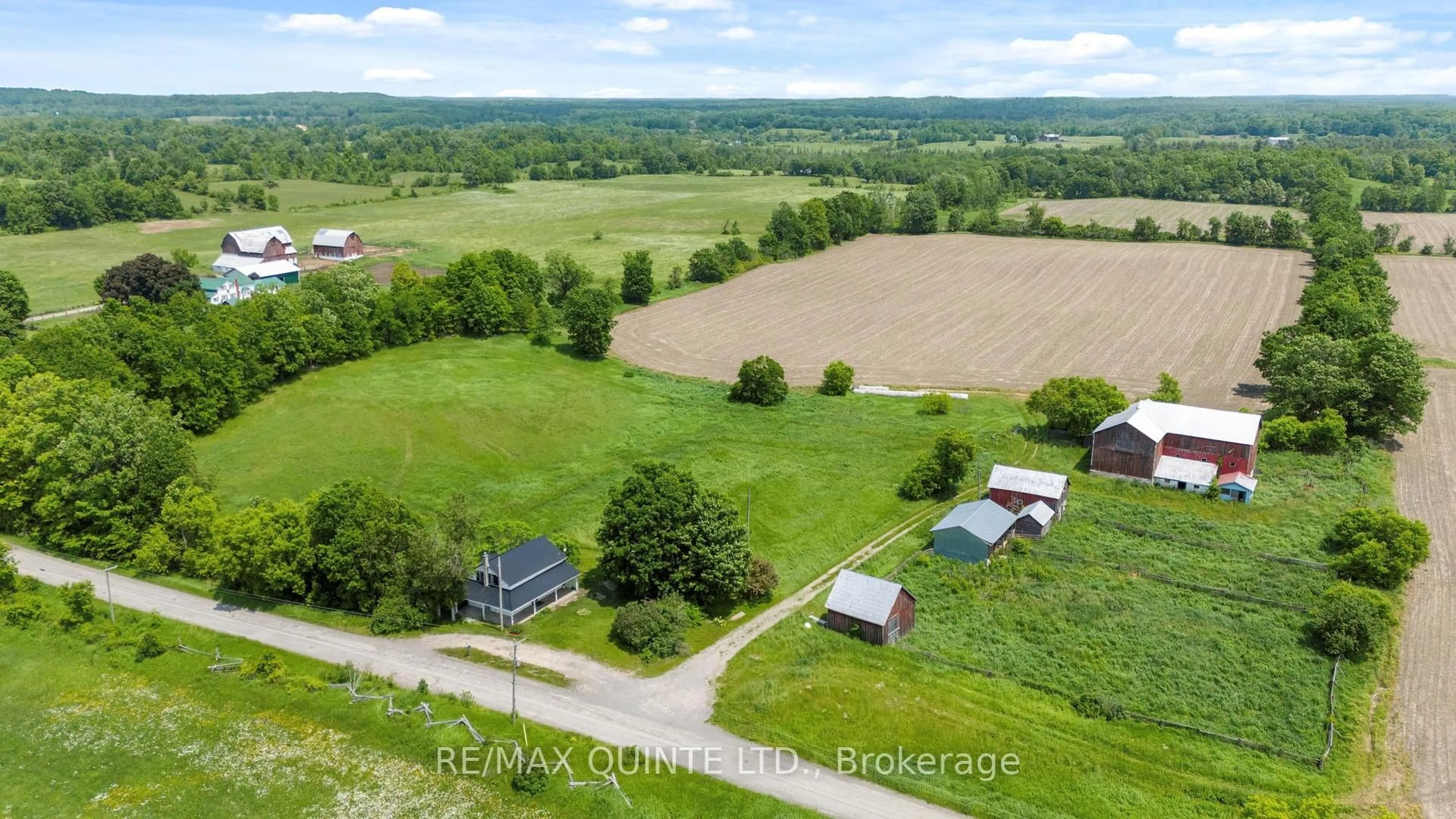 A pic from outside/outdoor area/front of a property/back of a property/a pic from drone, mountain view for 166 Pigden Rd, Madoc Ontario K0K 2K0