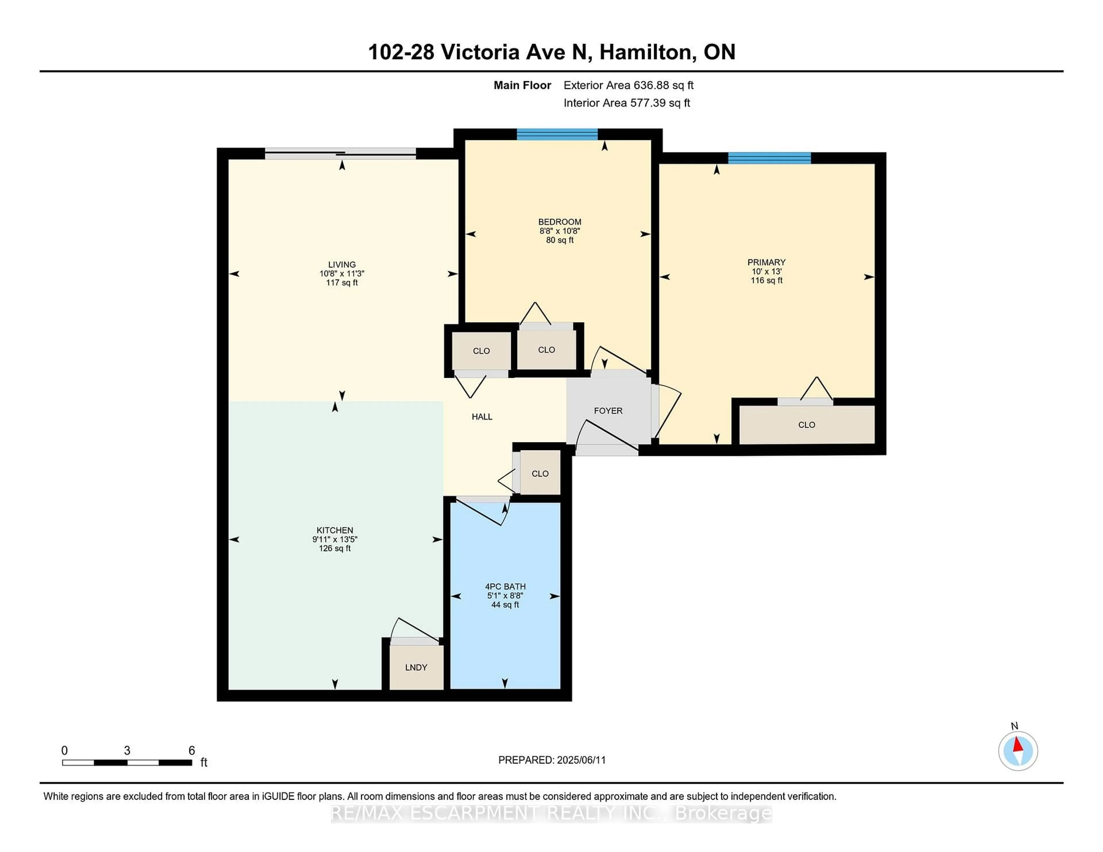 Floor plan for 28 Victoria Ave #102, Hamilton Ontario L8L 5E1