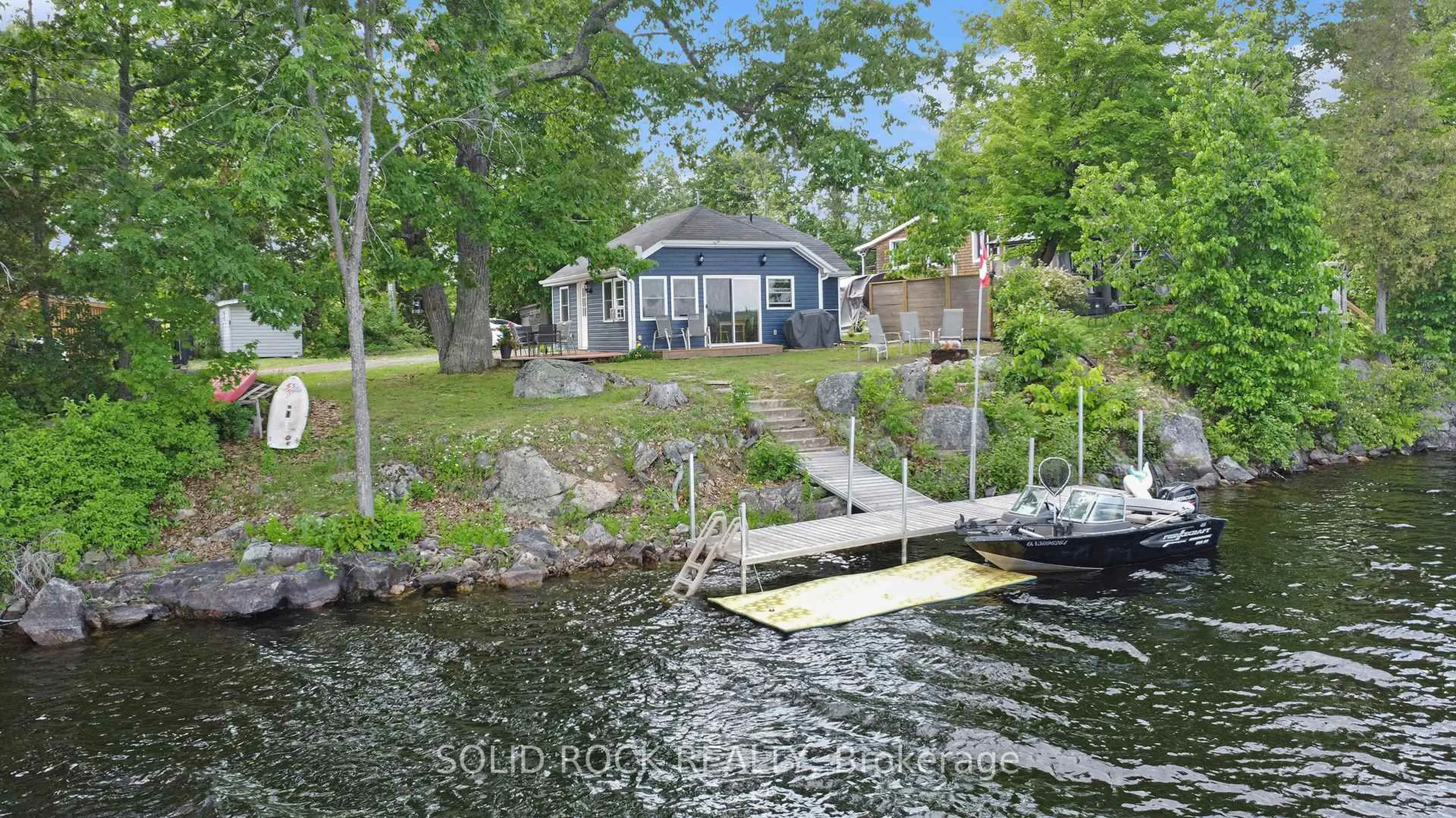 A pic from outside/outdoor area/front of a property/back of a property/a pic from drone, water/lake/river/ocean view for 302 Scotch Corners Rd, Carleton Place Ontario K7C 3P1