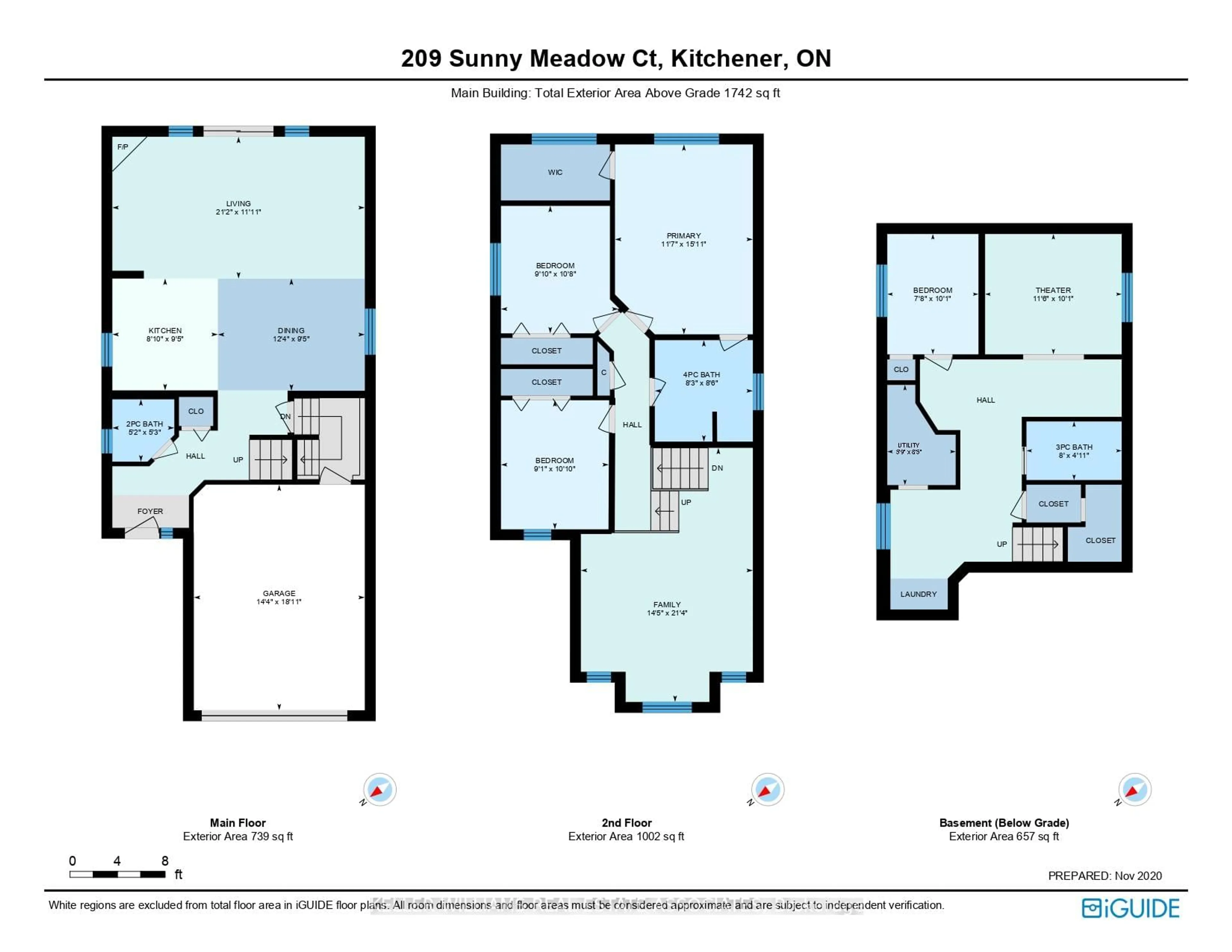 Floor plan for 209 Sunny Meadow Crt, Kitchener Ontario N2N 3R3