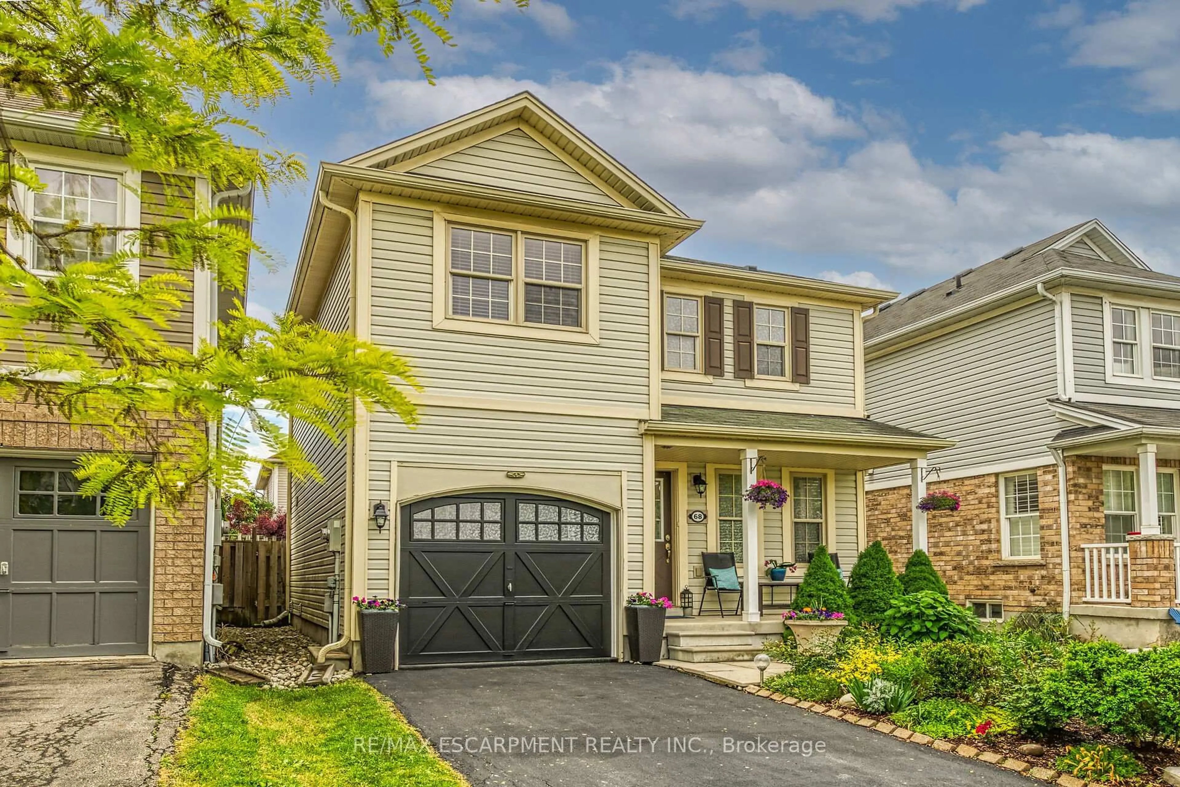 Home with vinyl exterior material, street for 68 Powell Dr, Hamilton Ontario L0R 1C0