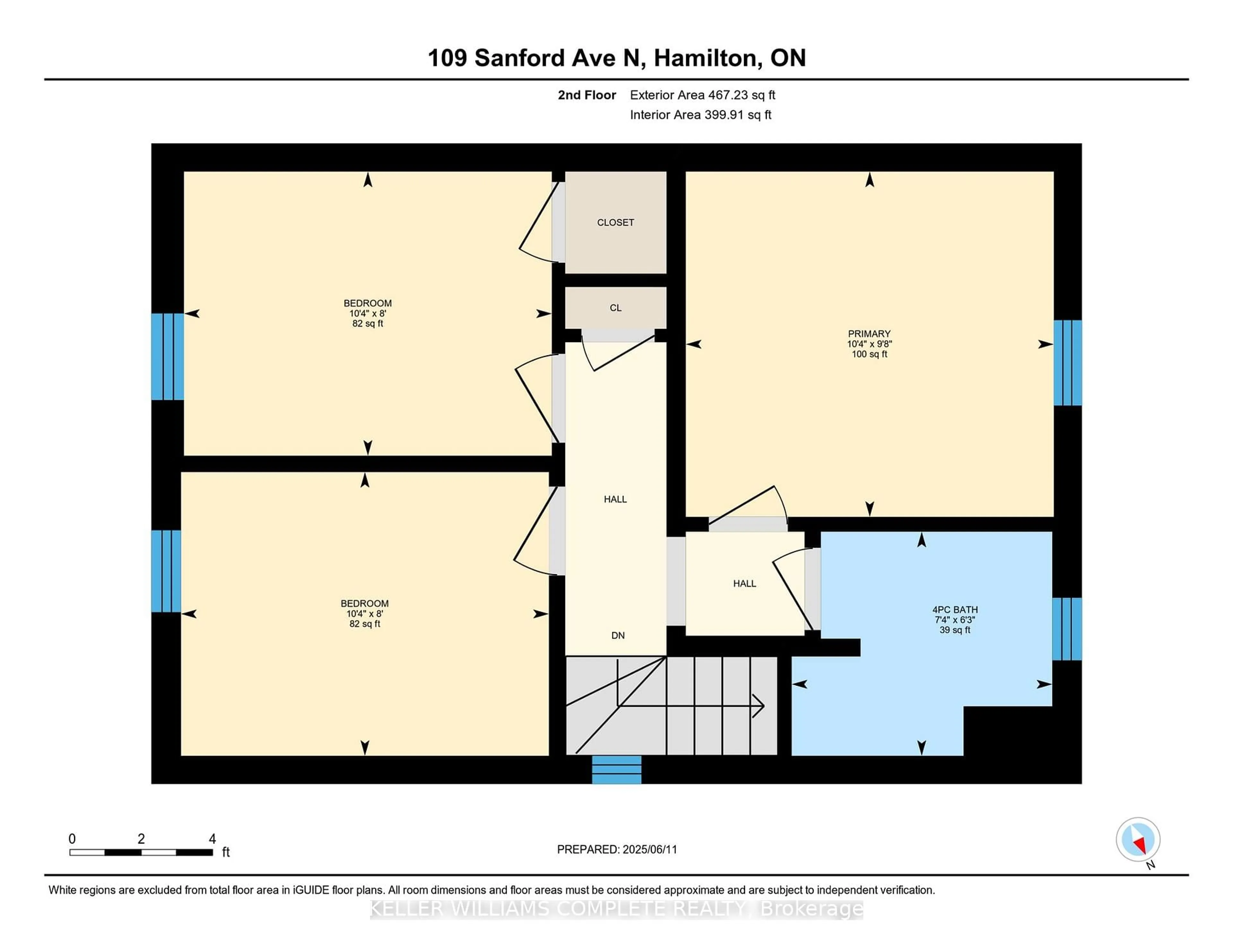 Floor plan for 109 Sanford Ave, Hamilton Ontario L8L 5Z1