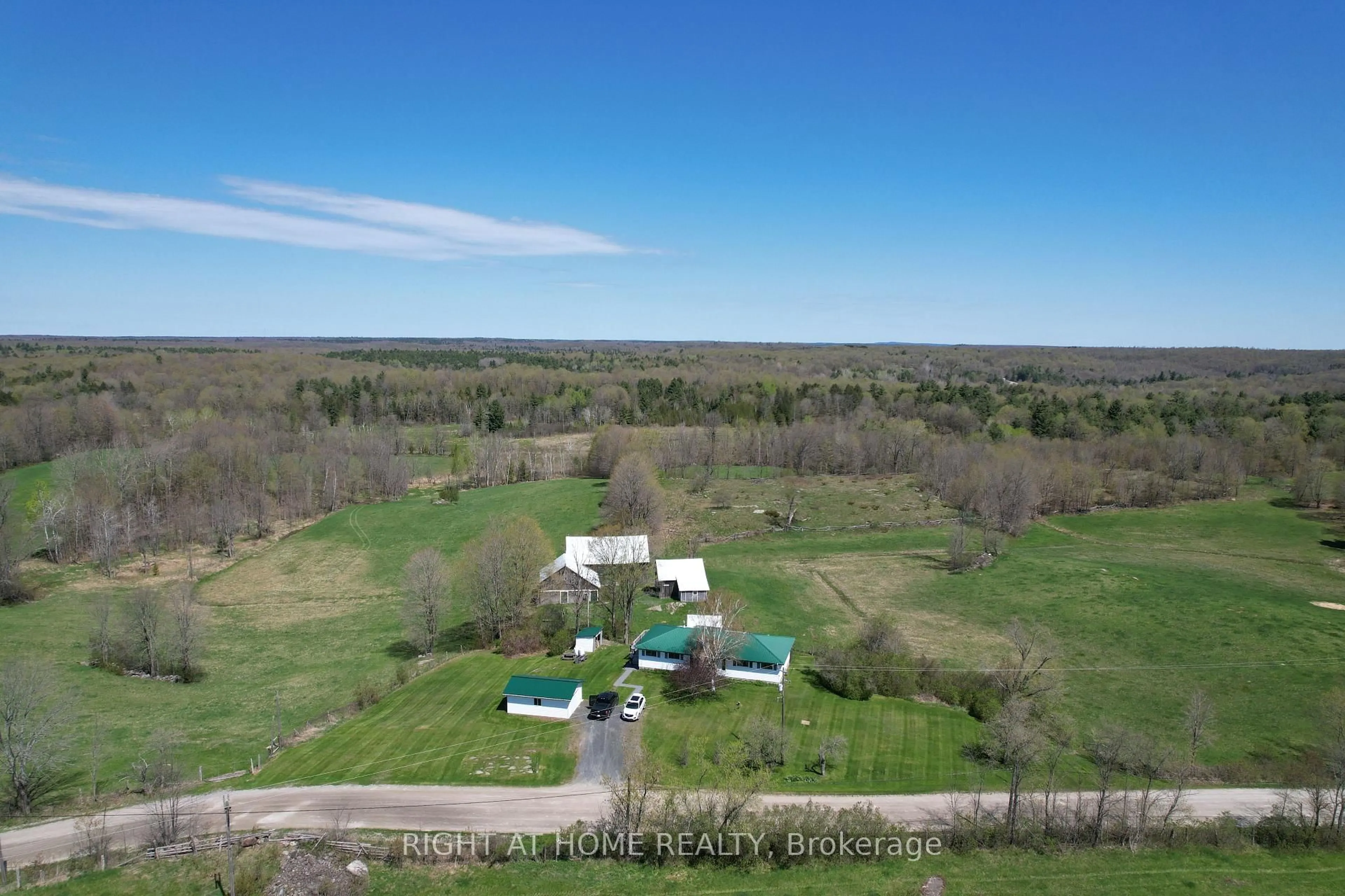 A pic from outside/outdoor area/front of a property/back of a property/a pic from drone, water/lake/river/ocean view for 2720 Bell Line Rd, Sharbot Lake Ontario K0H 2P0