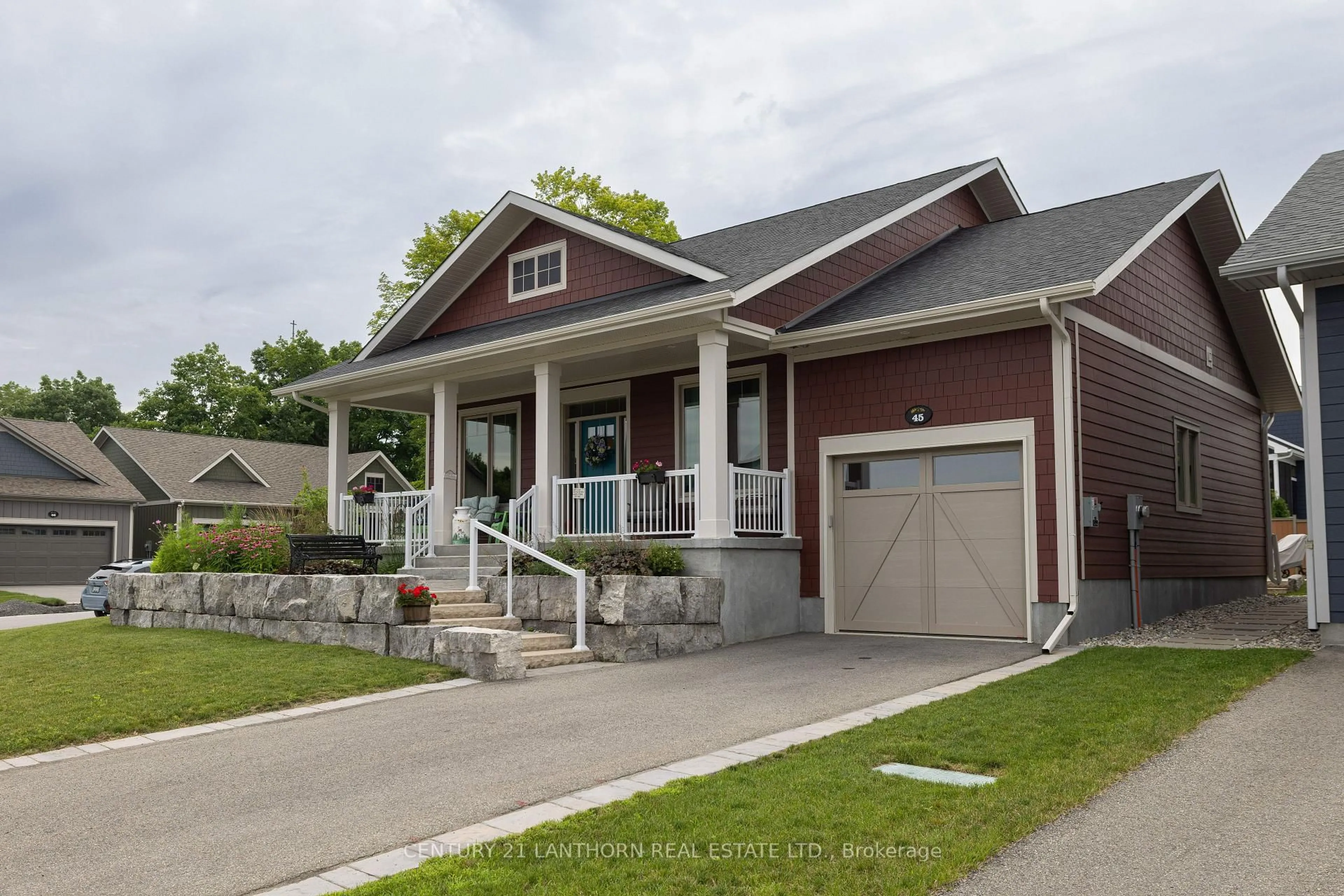 Home with brick exterior material, street for 45 Shelter Cove Dr, Westport Ontario K0G 1X0