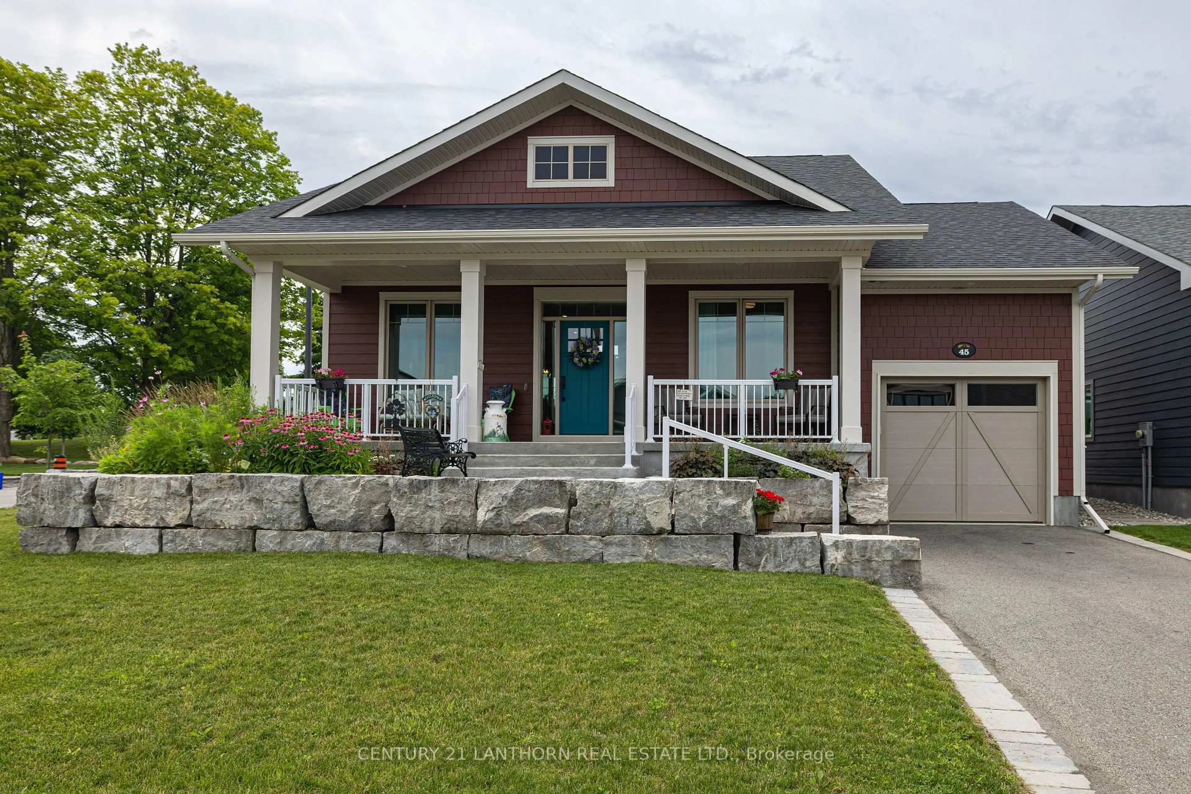 Home with brick exterior material, street for 45 Shelter Cove Dr, Westport Ontario K0G 1X0