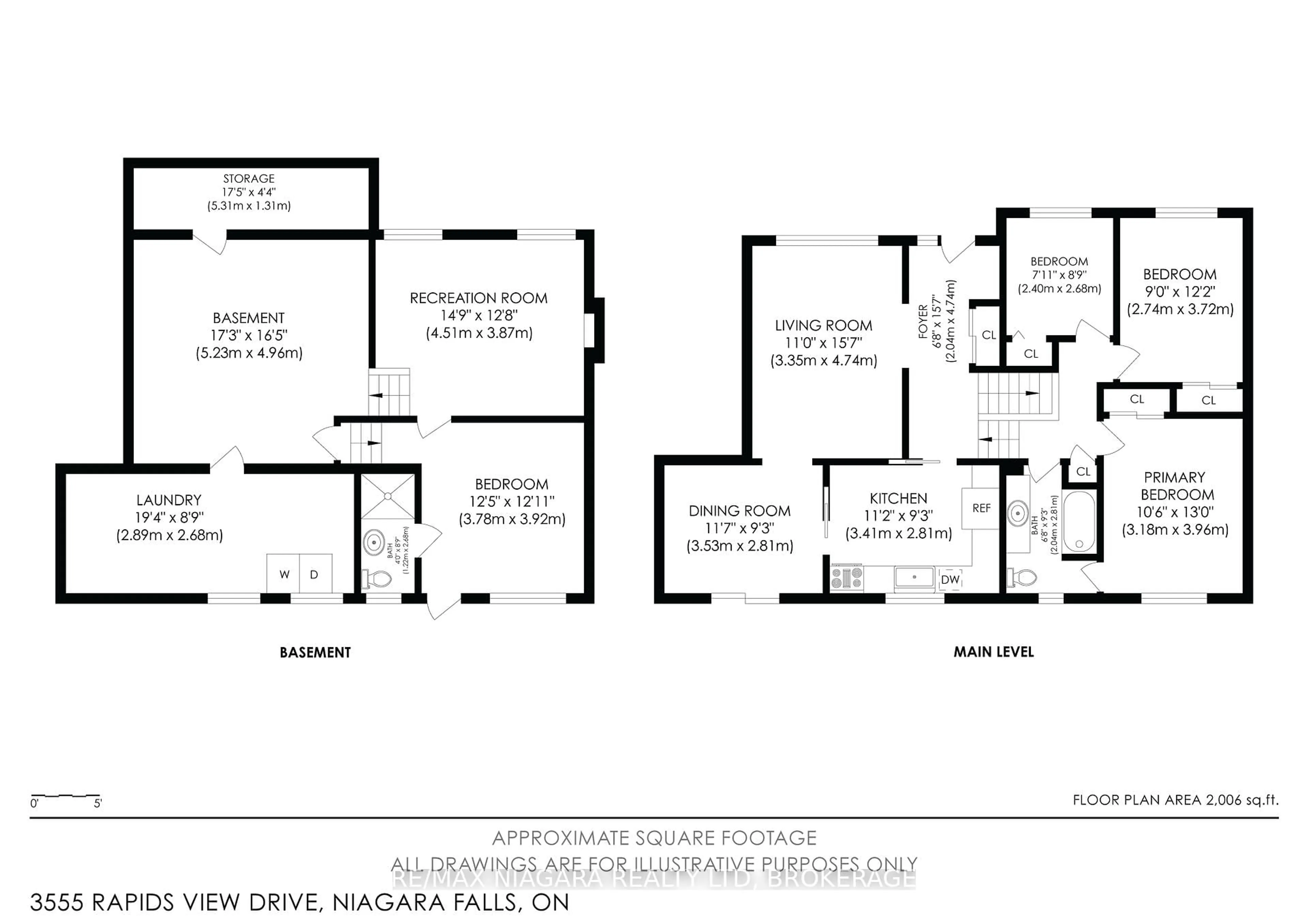 Floor plan for 3555 Rapids View Dr, Niagara Falls Ontario L2G 7M8