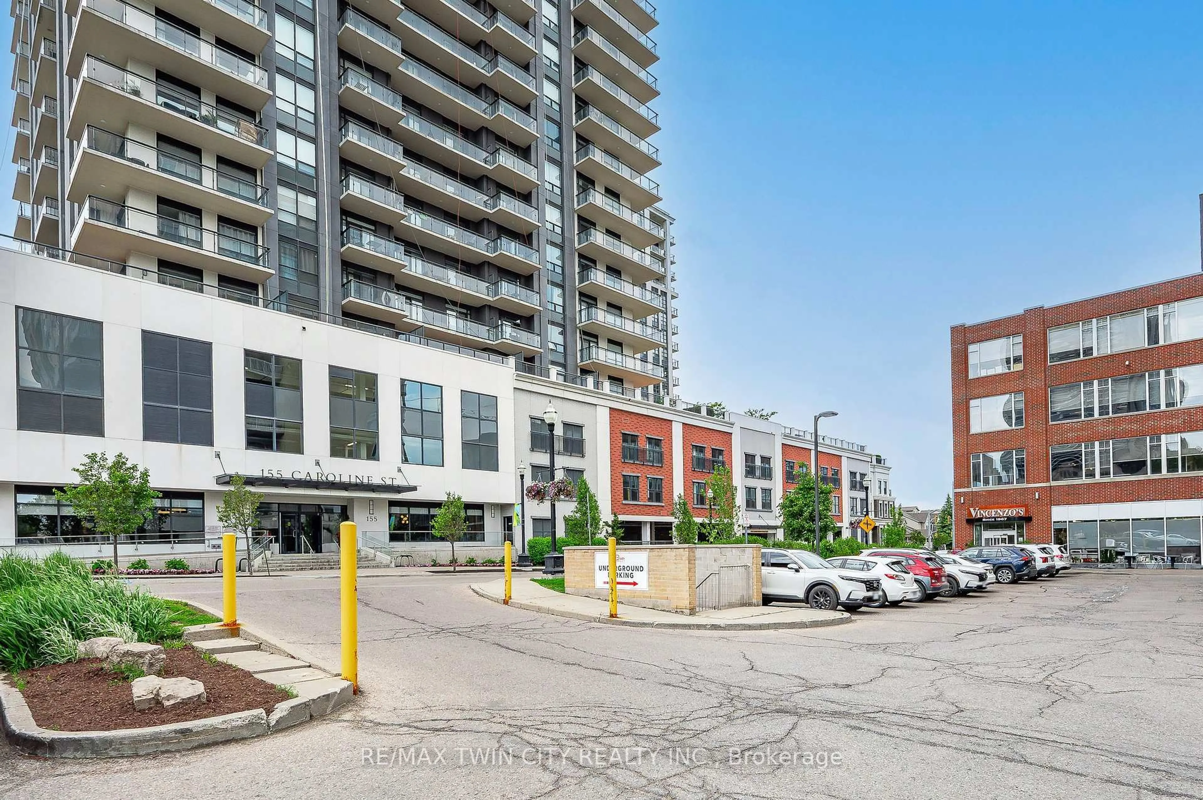 Patio, street for 155 Caroline St #1411, Waterloo Ontario N2L 0J8