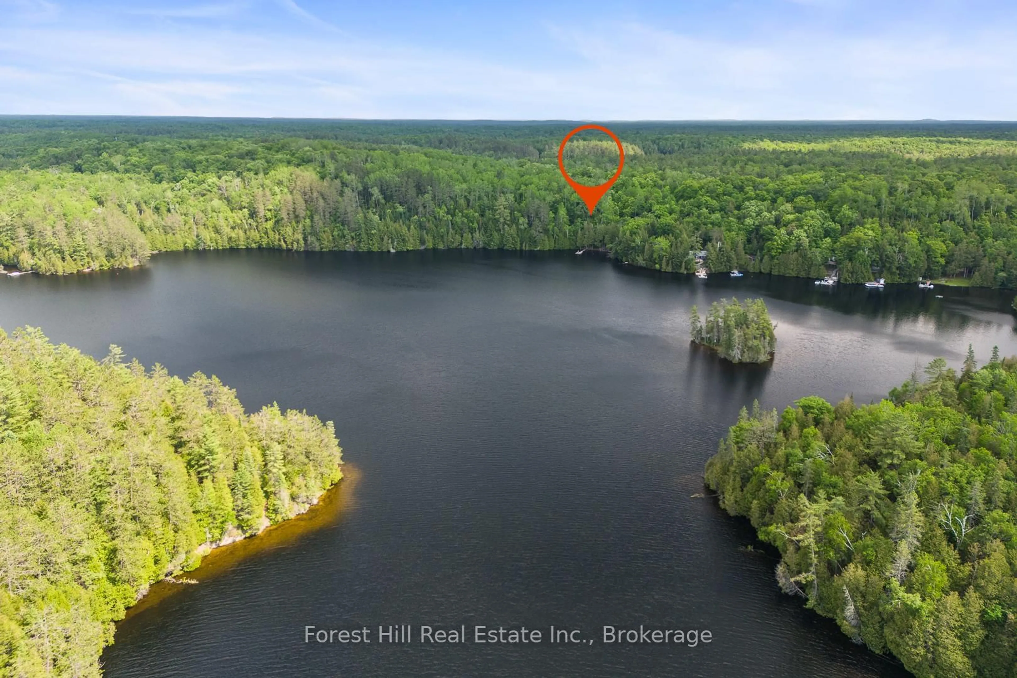 A pic from outside/outdoor area/front of a property/back of a property/a pic from drone, forest/trees view for 922 Salmon Lake Rd, Trent Lakes Ontario K0M 2A0