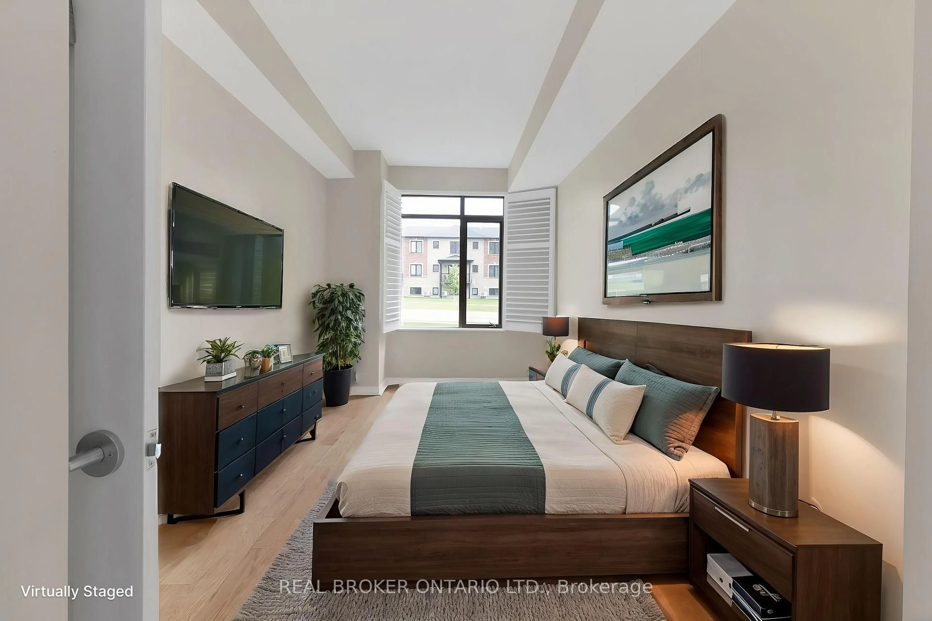 Bedroom with bed, unknown for 400 Romeo St #113, Stratford Ontario N5A 0A2