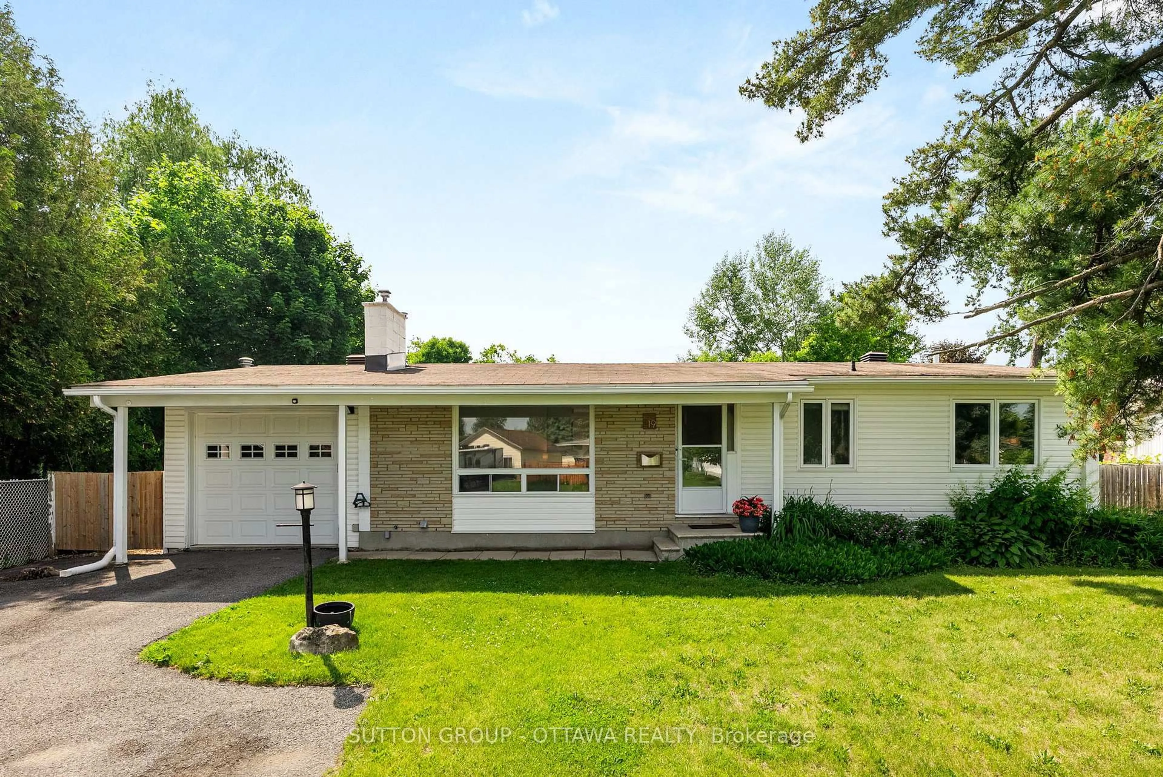 Home with vinyl exterior material, street for 19 Donland Ave, Ottawa Ontario K2G 3A4
