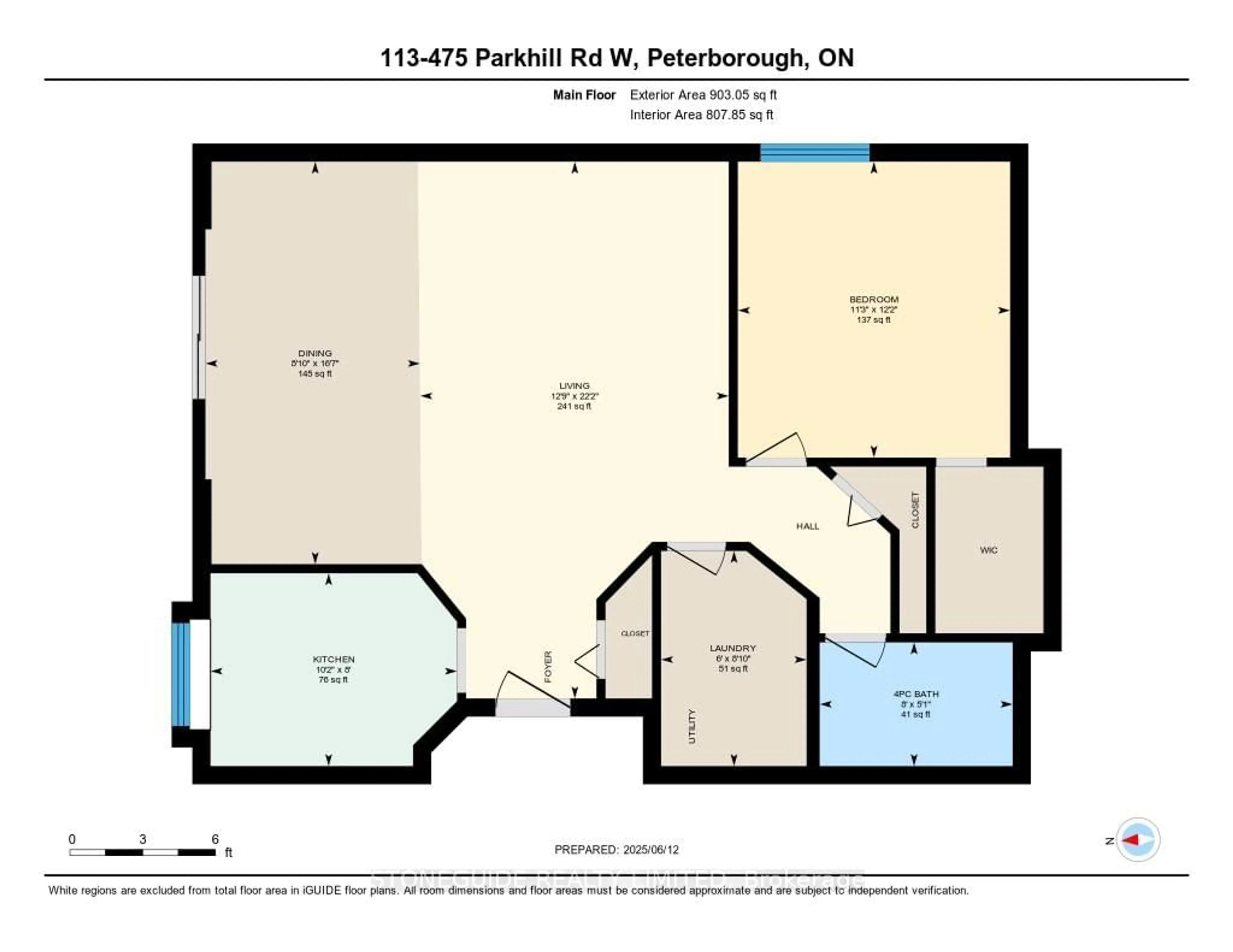 Floor plan for 475 Parkhill Rd #113, Peterborough Central Ontario K9H 7M5