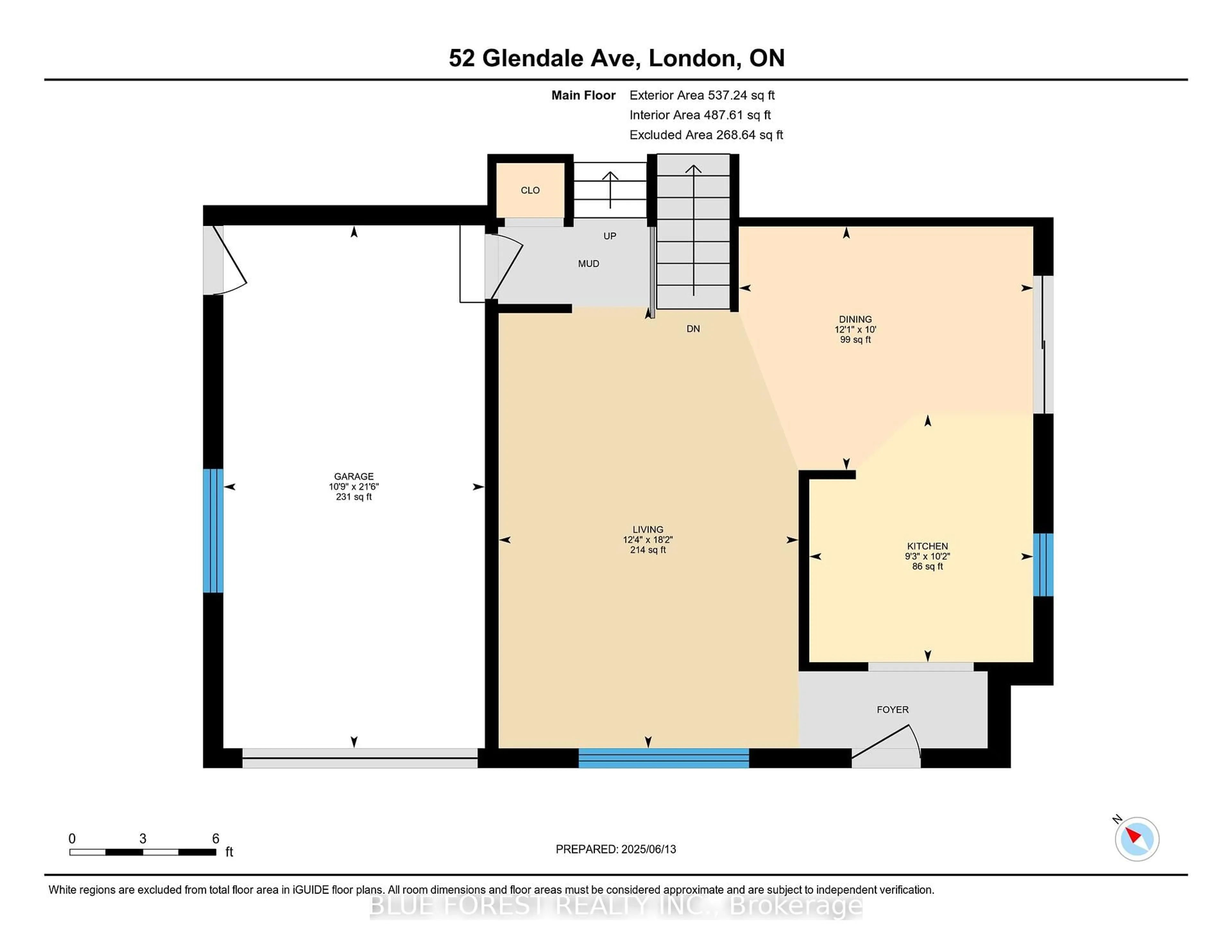 Floor plan for 52 Glendale Ave, London South Ontario N6J 4A6