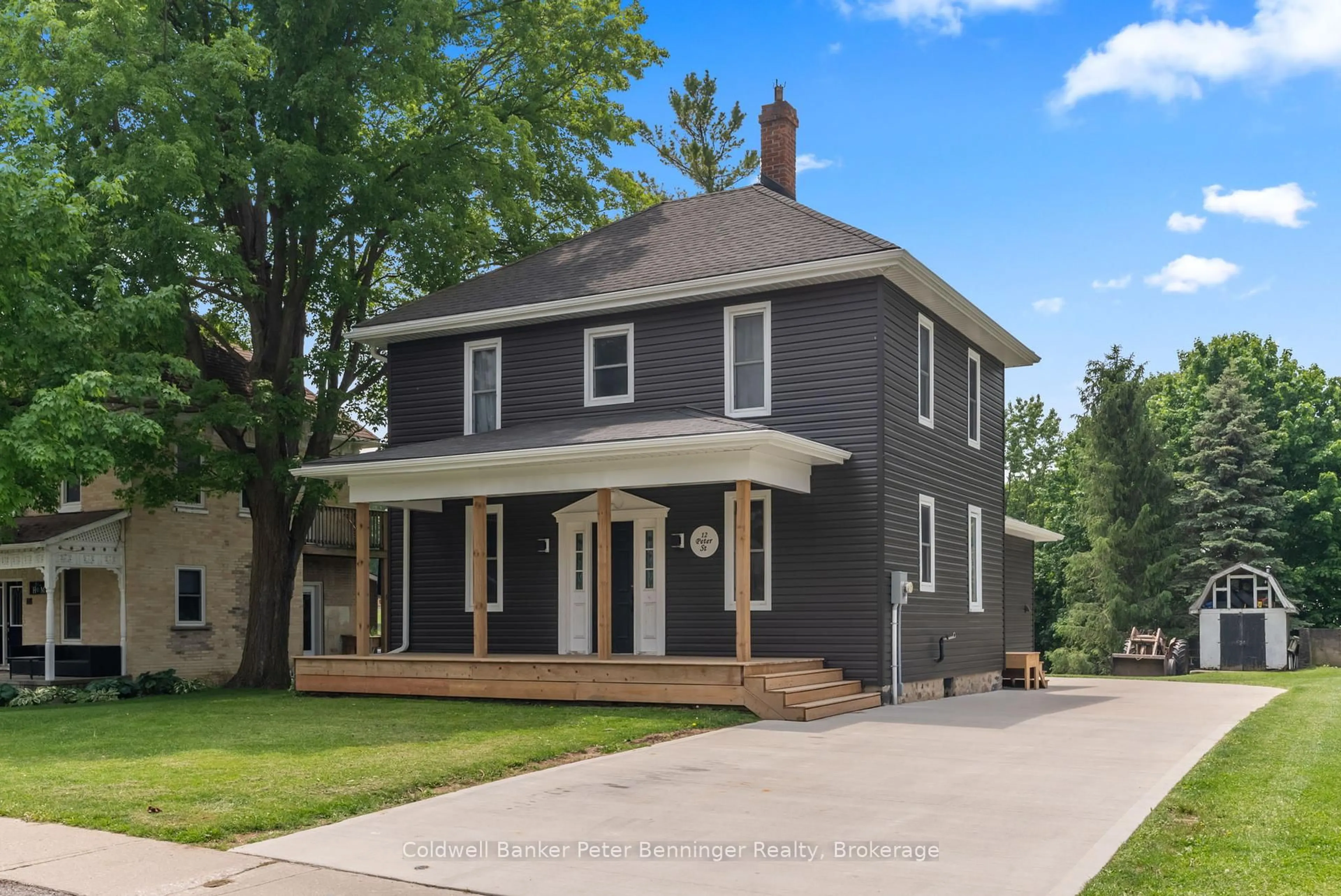 Home with brick exterior material, street for 12 Peter St, South Bruce Ontario N0G 2J0