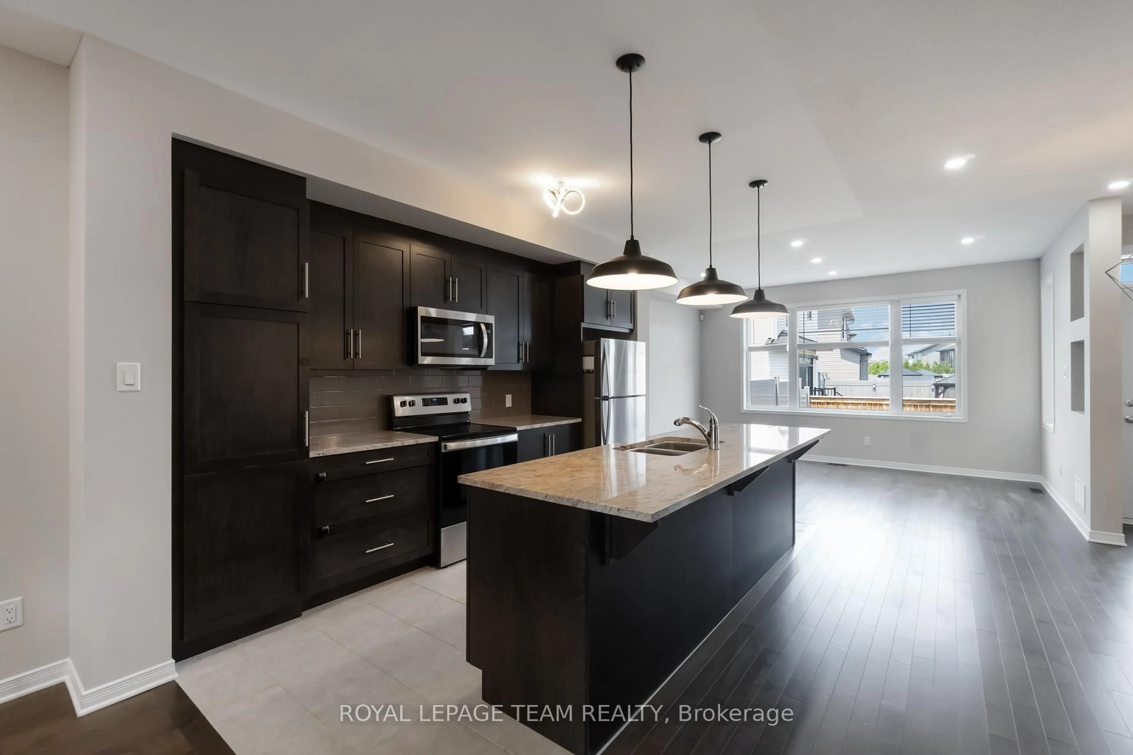 Open concept kitchen, ceramic/tile floor for 499 Cope Dr, Ottawa Ontario K2V 0P1
