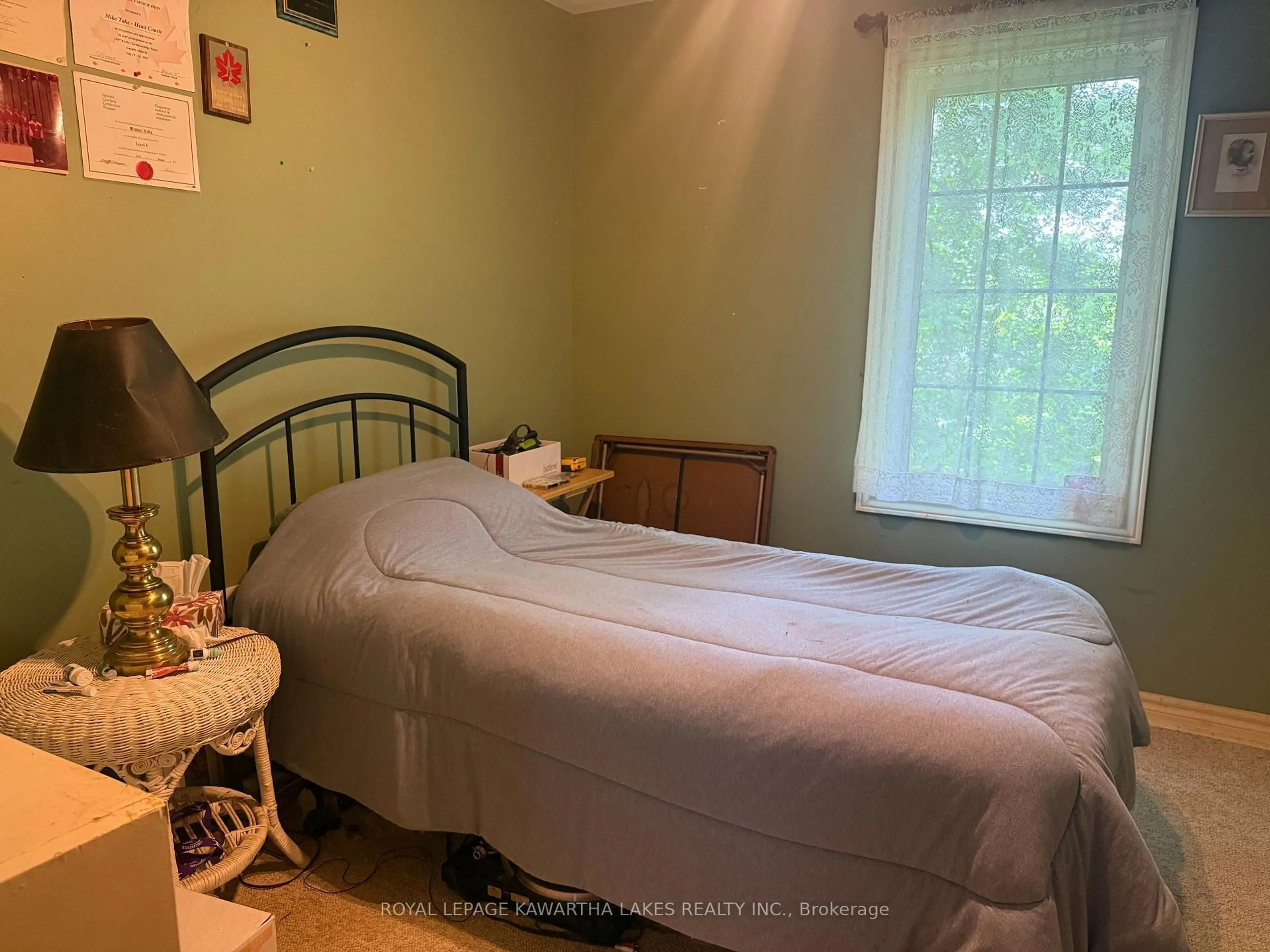 Bedroom with bed, floor is not visible for 5 Government Dock Rd, Kawartha Lakes Ontario K0M 2L0