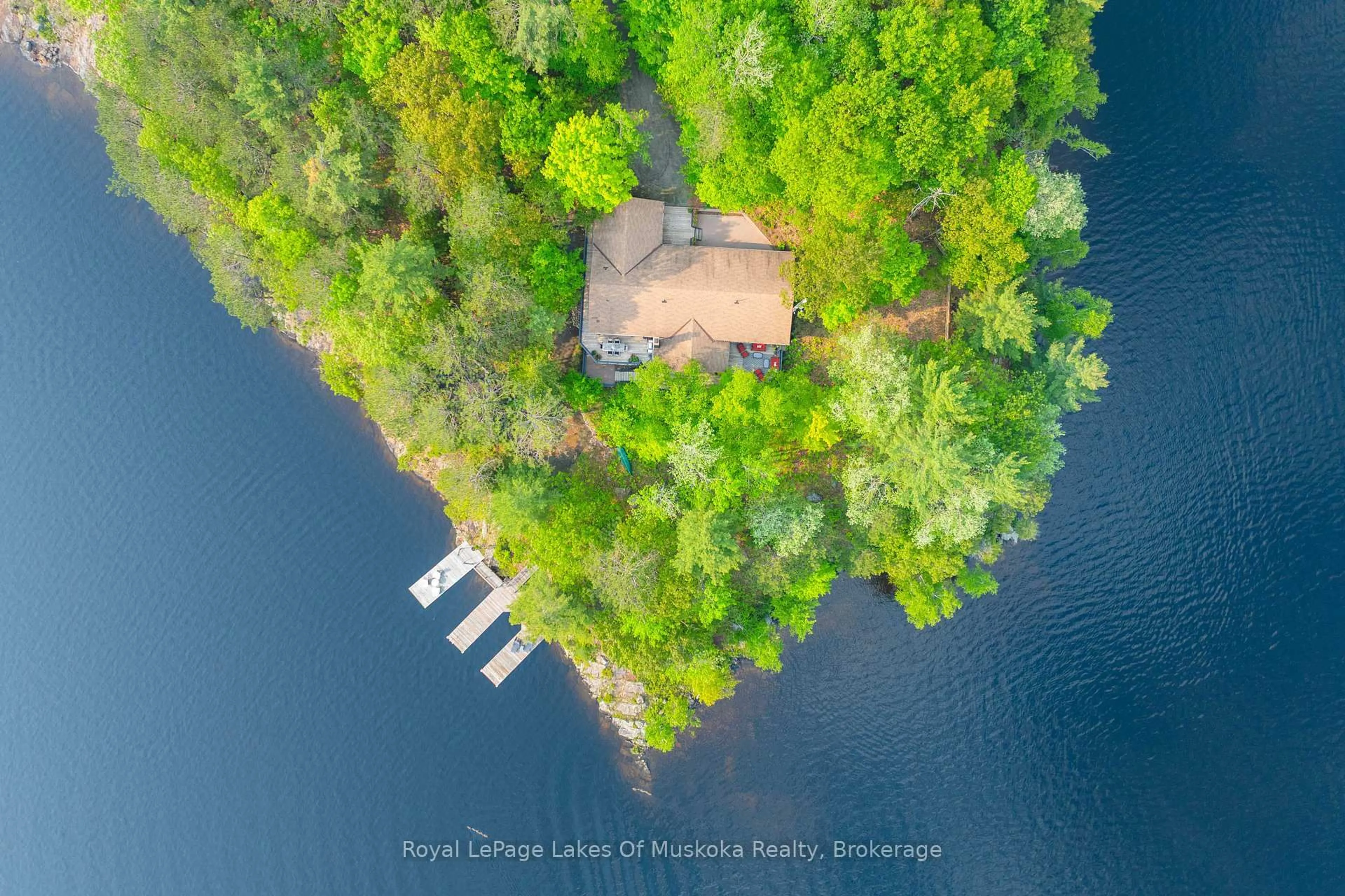 A pic from outside/outdoor area/front of a property/back of a property/a pic from drone, water/lake/river/ocean view for 1162-2 Osborne Point Rd, Lake of Bays Ontario P0H 0A9