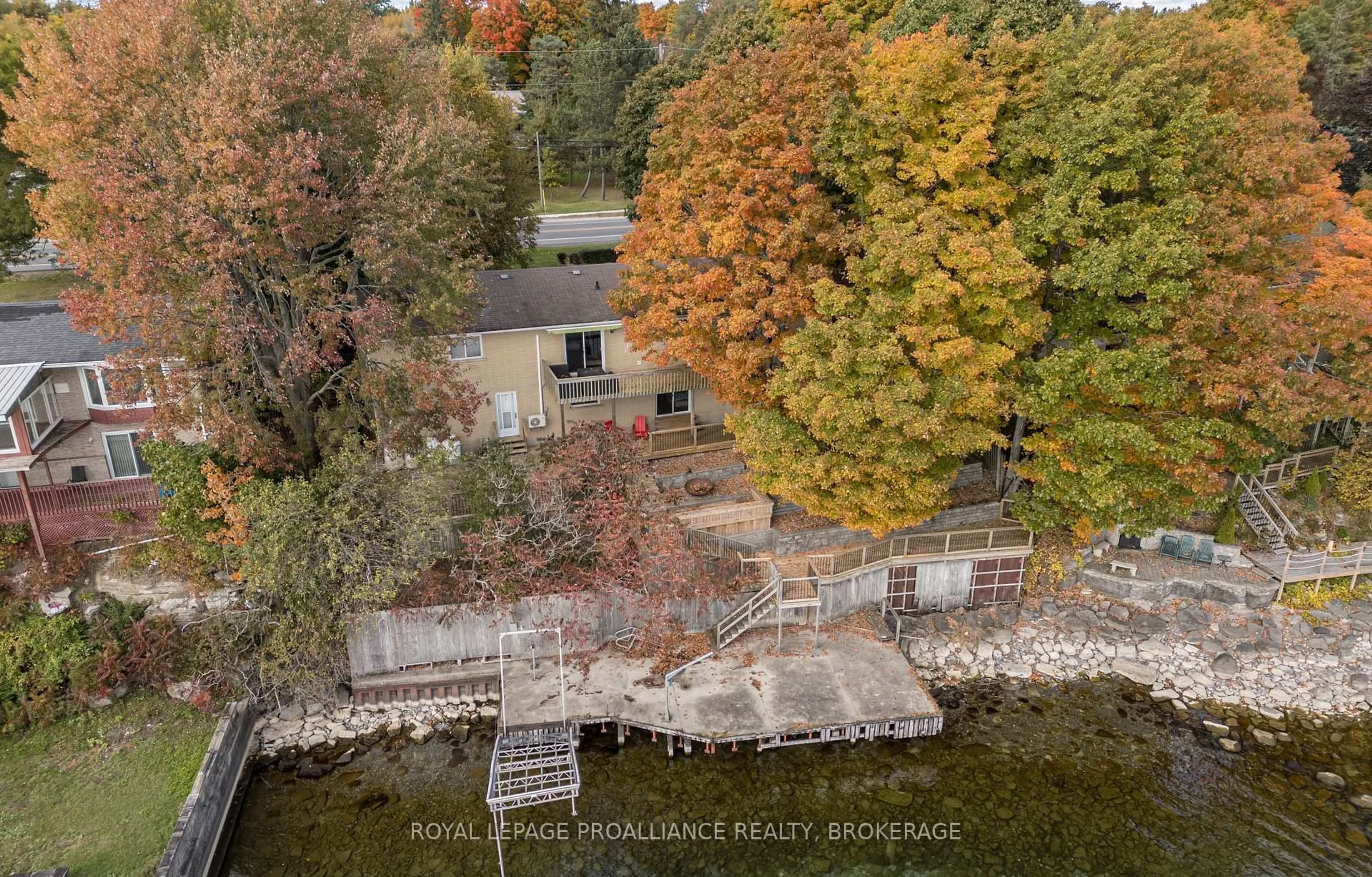 A pic from outside/outdoor area/front of a property/back of a property/a pic from drone, water/lake/river/ocean view for 4420 Bath Rd, Loyalist Ontario K7N 1A2