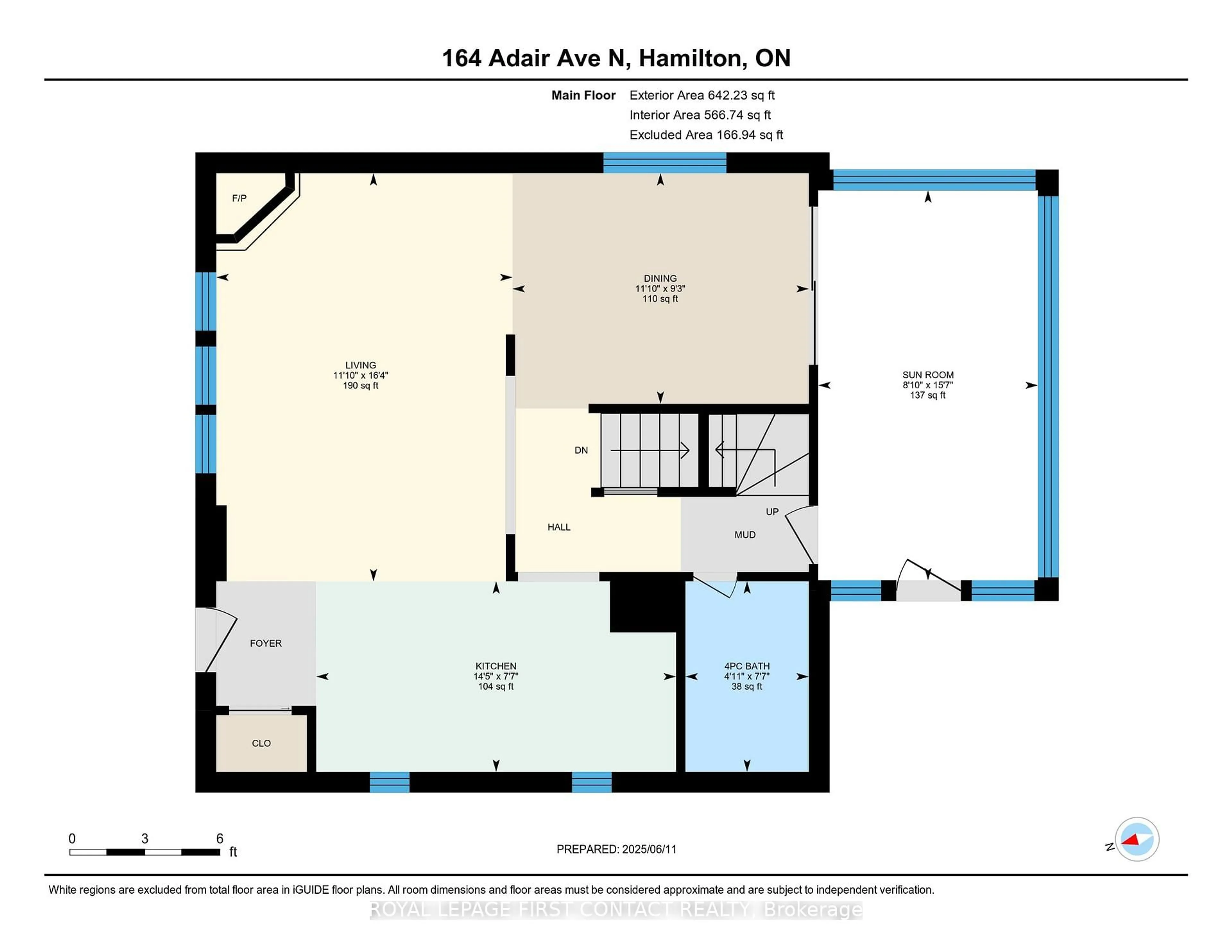 Floor plan for 164 Adair Ave, Hamilton Ontario L8H 6A9