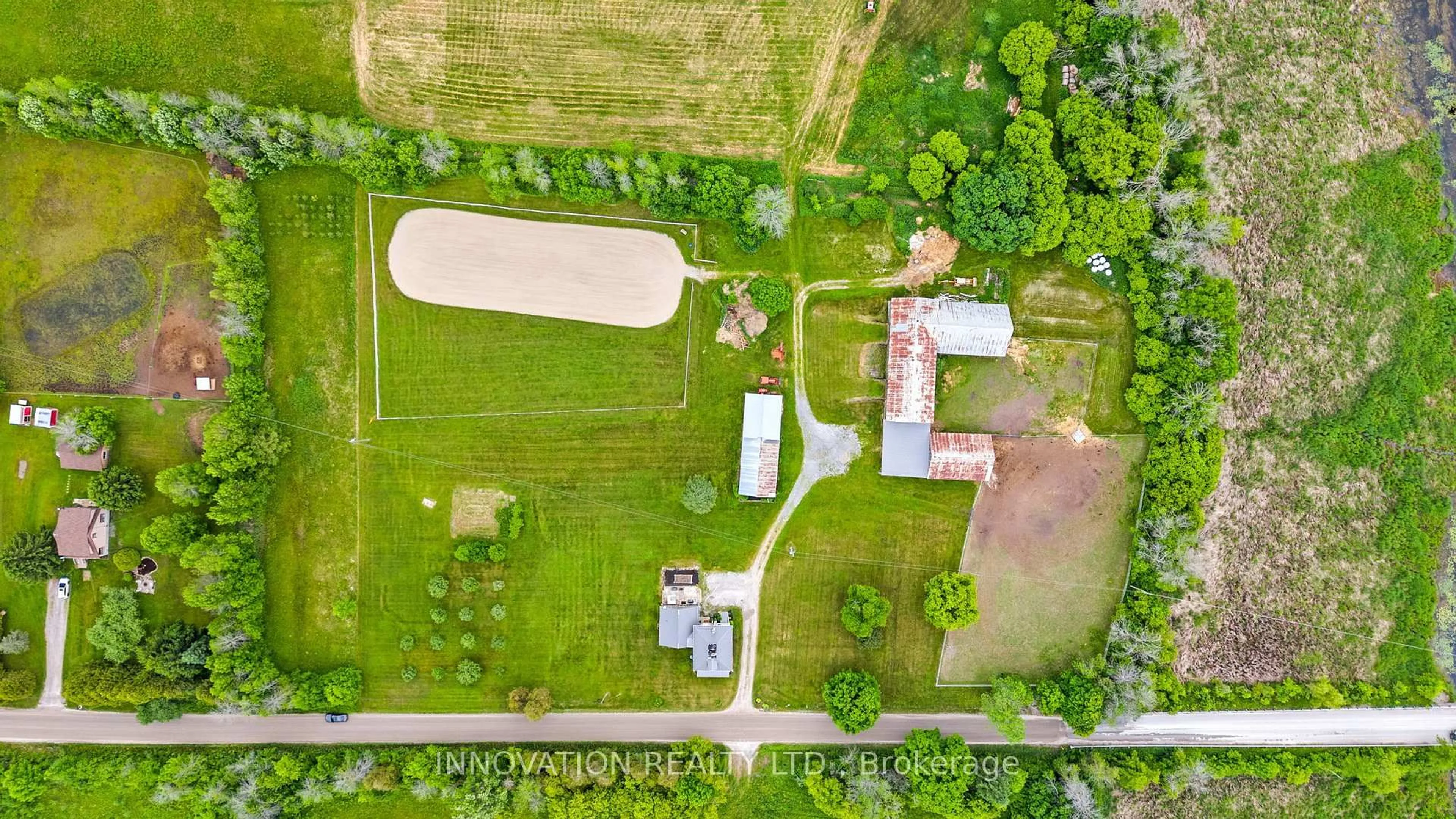 A pic from outside/outdoor area/front of a property/back of a property/a pic from drone, street for 9501 Kyle Rd, Augusta Ontario K0G 1R0