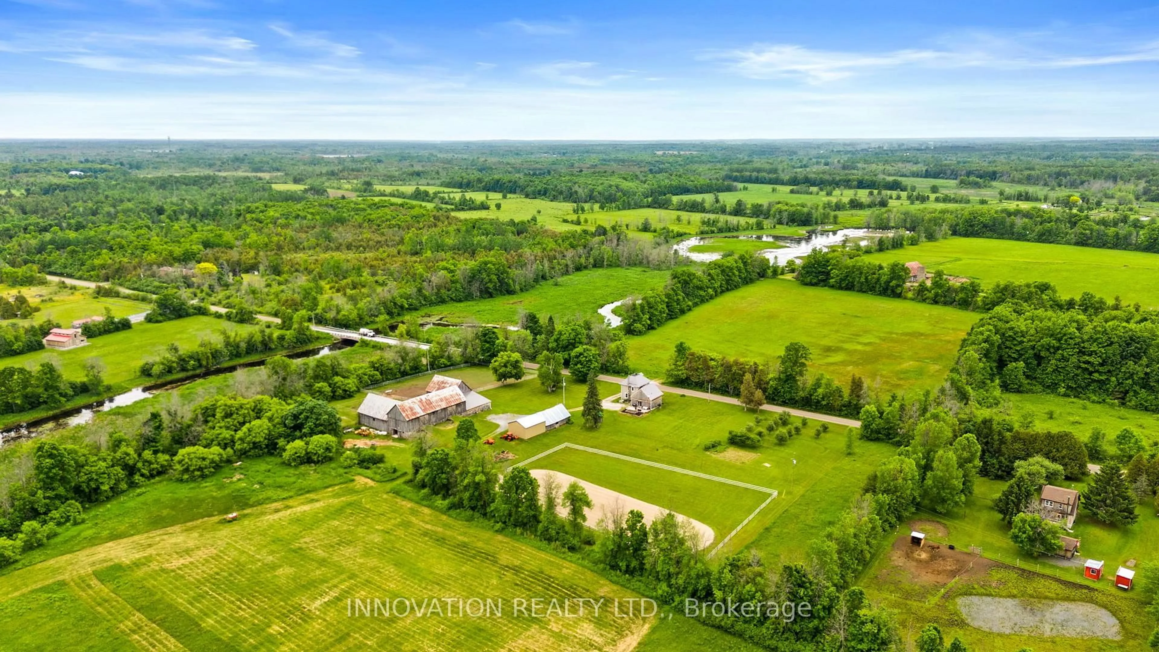 A pic from outside/outdoor area/front of a property/back of a property/a pic from drone, water/lake/river/ocean view for 9501 Kyle Rd, Augusta Ontario K0G 1R0