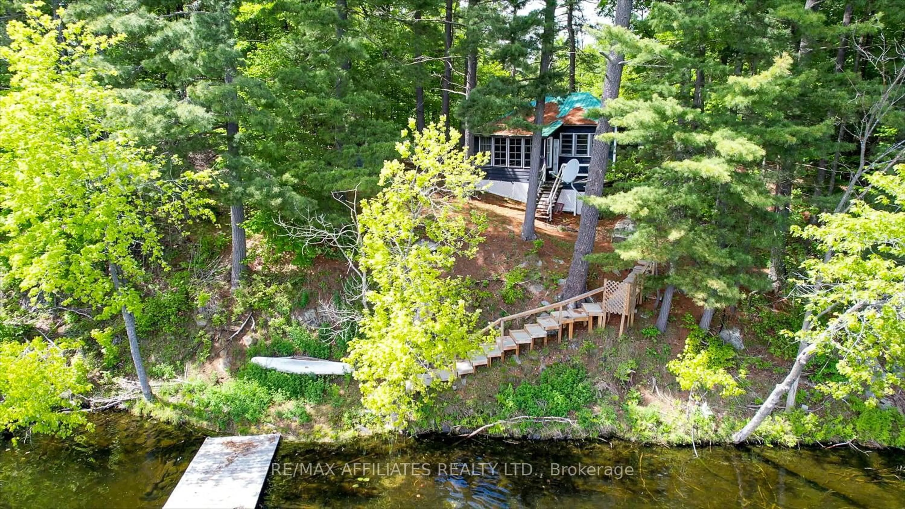 A pic from outside/outdoor area/front of a property/back of a property/a pic from drone, water/lake/river/ocean view for 777 Dokken Rd, Perth Ontario K7H 3C9