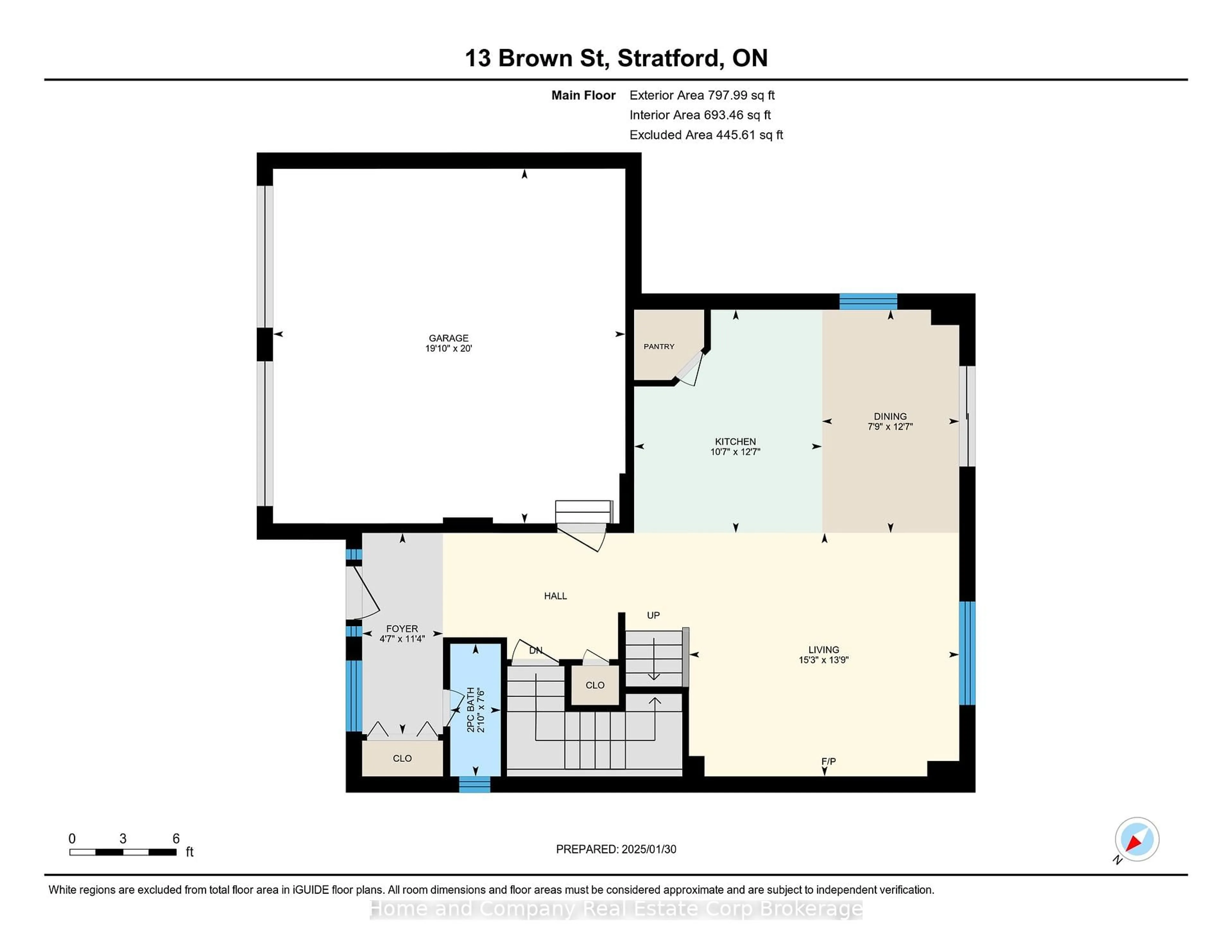 Floor plan for 13 Brown St, Stratford Ontario N5A 0B8