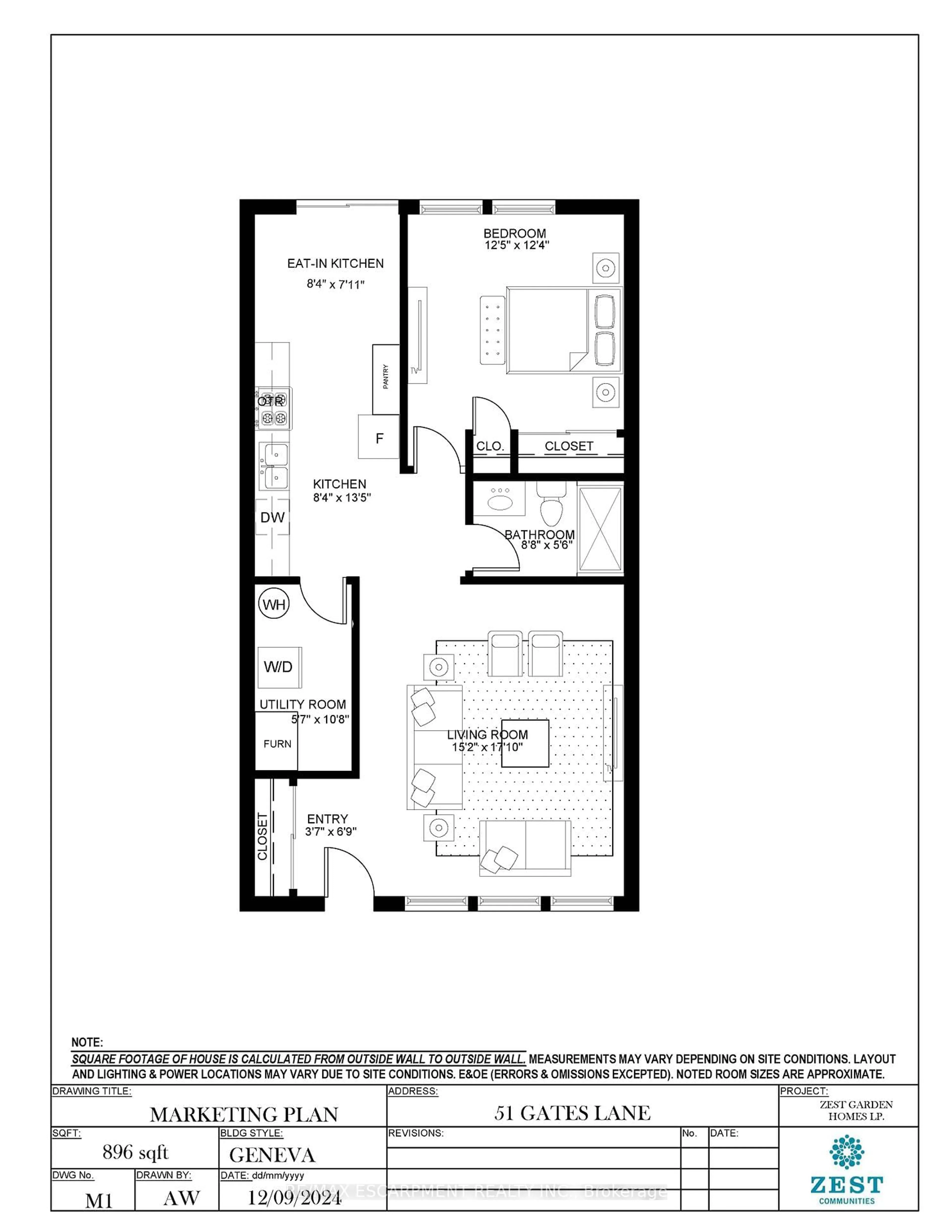 Floor plan for 51 Gates Lane, Hamilton Ontario L9B 1T8